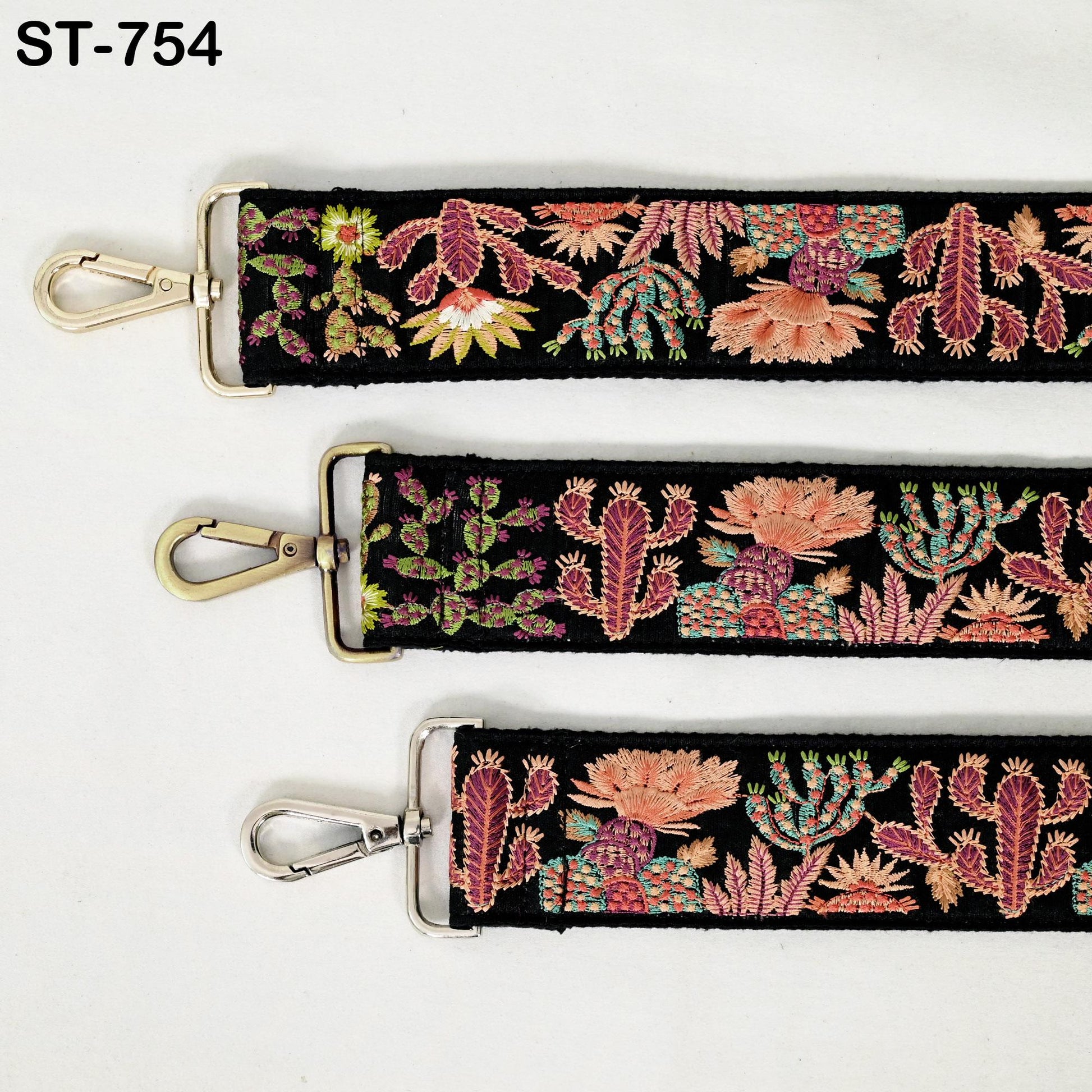 Embroidered Purse Strap Crossbody Strap for Purses Handbag Boho Bag Strap Cactus Embroidery Replacement Strap Boho Guitar Strap Gift for Mom