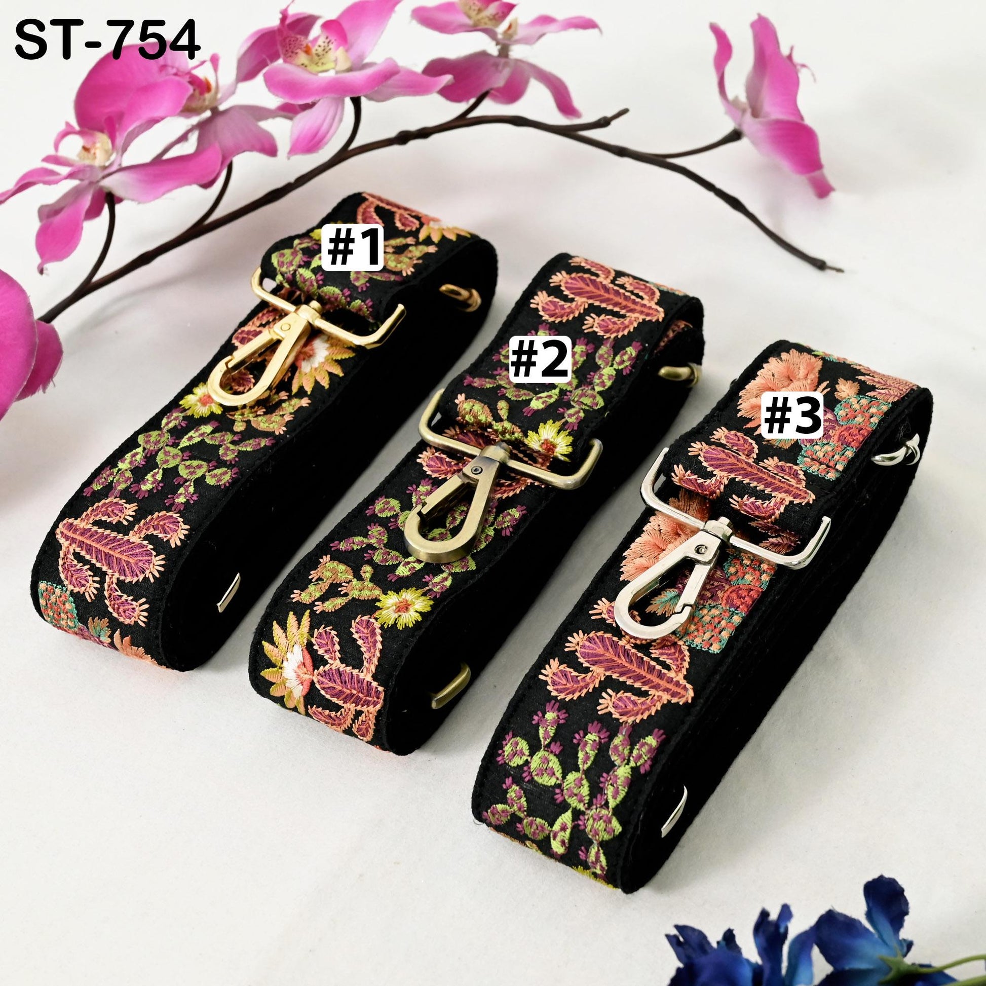 Embroidered Purse Strap Crossbody Strap for Purses Handbag Boho Bag Strap Cactus Embroidery Replacement Strap Boho Guitar Strap Gift for Mom