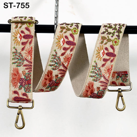 Embroidered Purse Strap Crossbody Strap for Purses Handbag Boho Bag Strap Cactus Embroidery Replacement Strap Boho Guitar Strap Gift for Mom