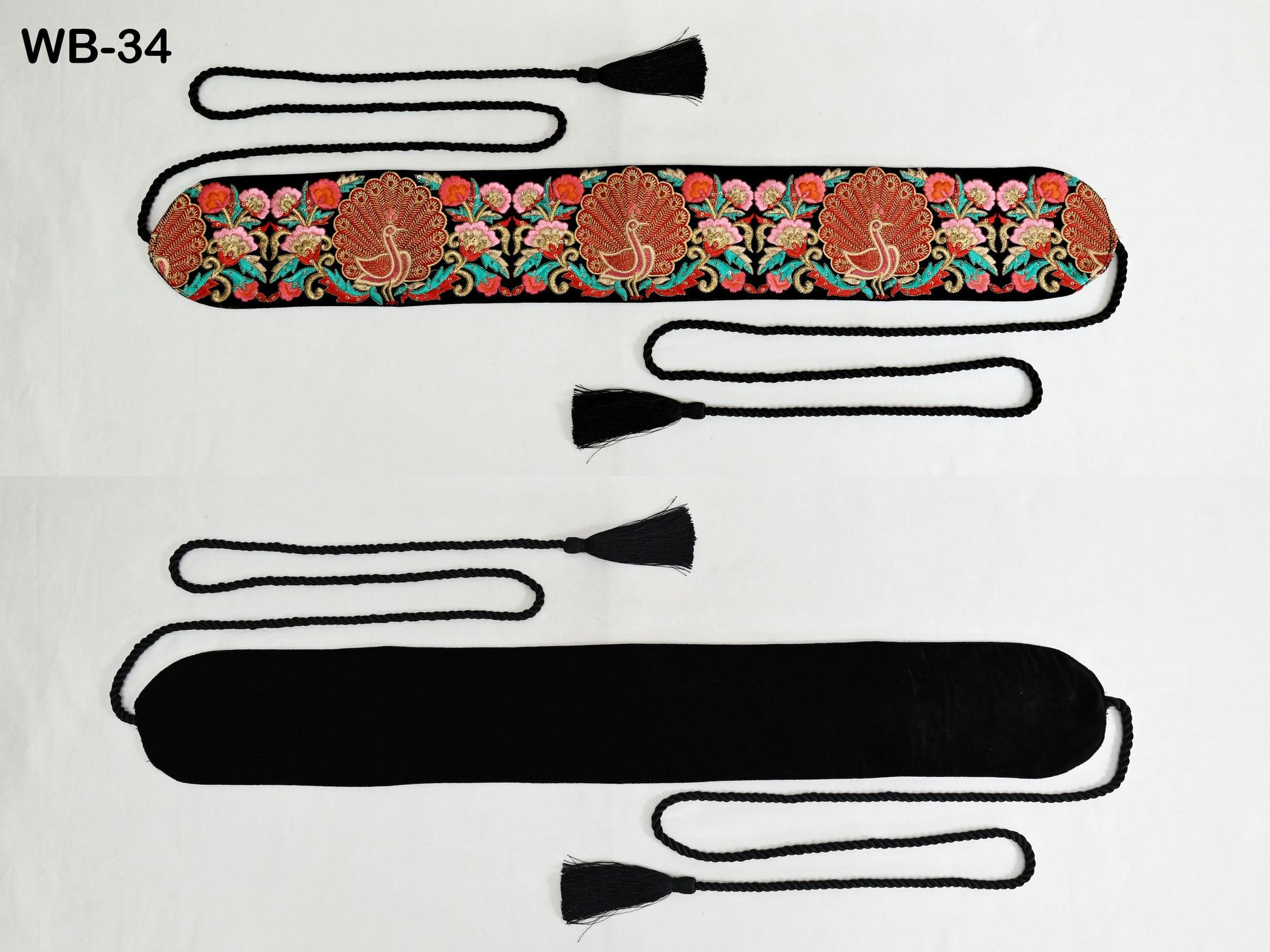 Reversible Embroidery Fabric Belt Blue Obi Wrap Women Sash Belt Adjustable Bohemian Ethnic Customize Summer Wedding Dress Gift for Sister