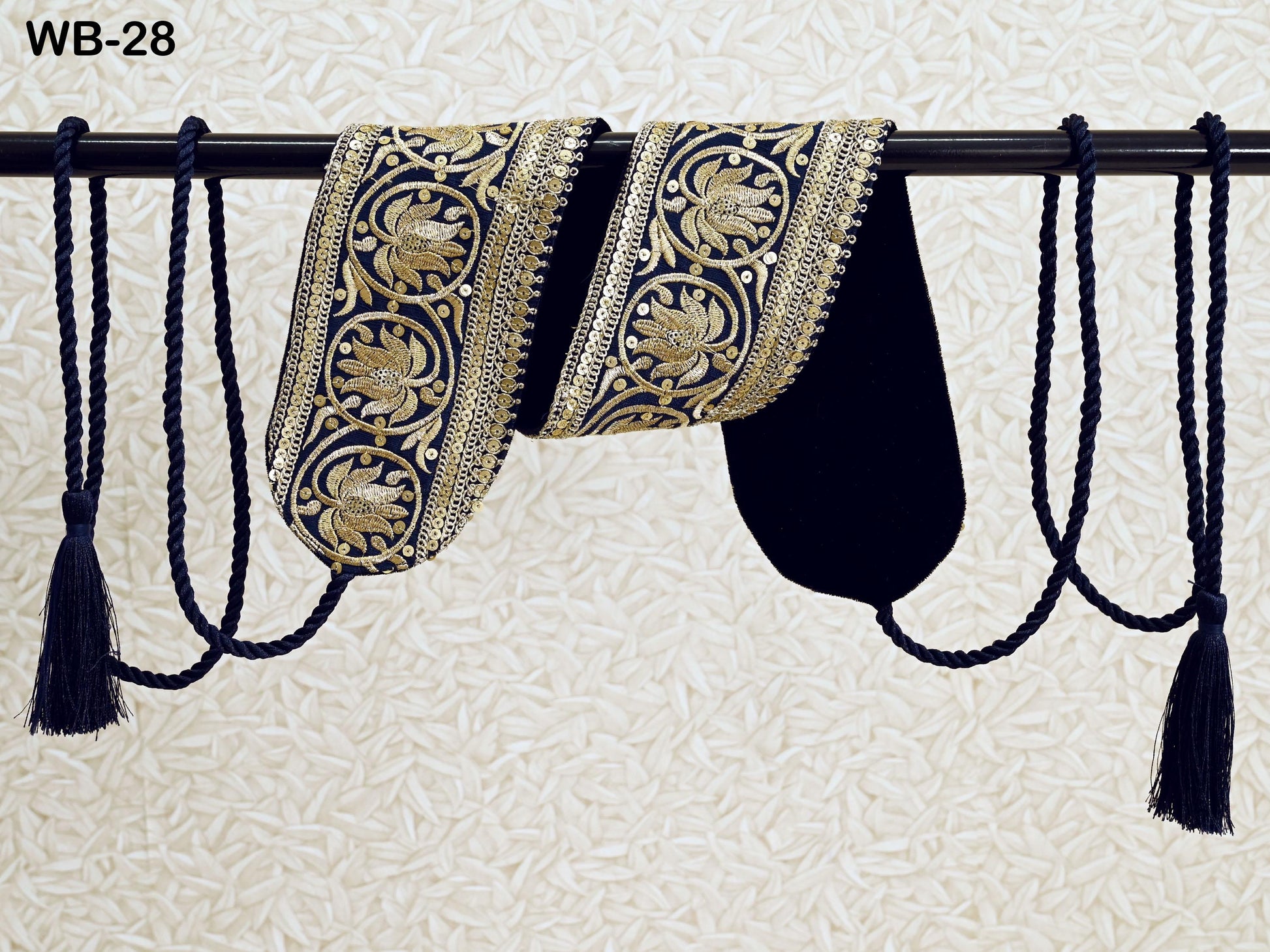 Reversible Embroidery Fabric Belt Gold Obi Wrap Women Sash Belt Adjustable Bohemian Ethnic Customize Summer Wedding Dress Gift for Friend