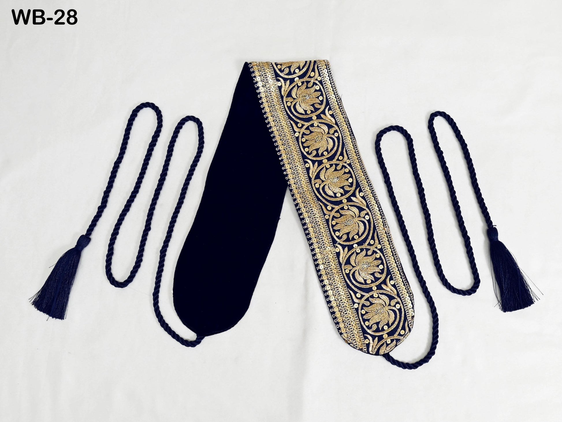 Reversible Embroidery Fabric Belt Gold Obi Wrap Women Sash Belt Adjustable Bohemian Ethnic Customize Summer Wedding Dress Gift for Friend