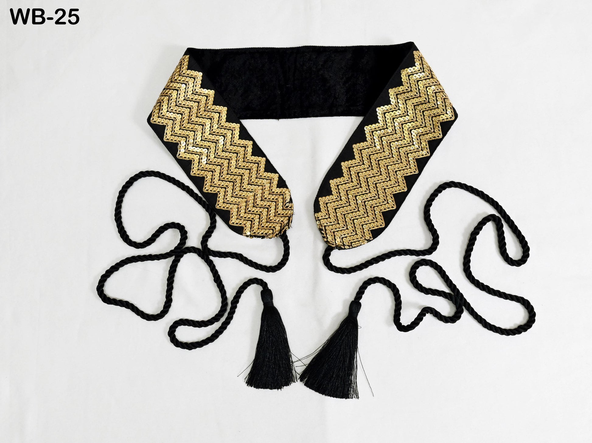 Reversible Embroidery Fabric Belt Gold Obi Wrap Women Sash Belt Adjustable Bohemian Ethnic Customized Summer Wedding Dress Gift Friend Black