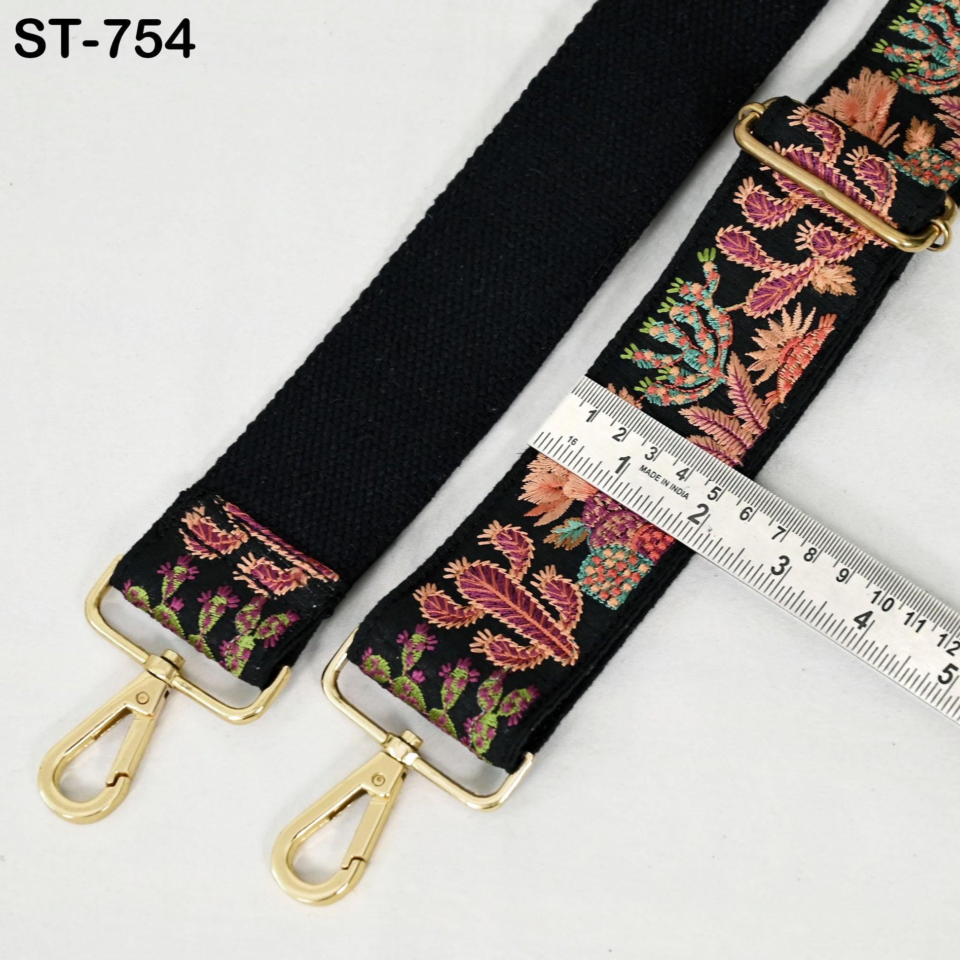 Embroidered Purse Strap Crossbody Strap for Purses Handbag Boho Bag Strap Cactus Embroidery Replacement Strap Boho Guitar Strap Gift for Mom