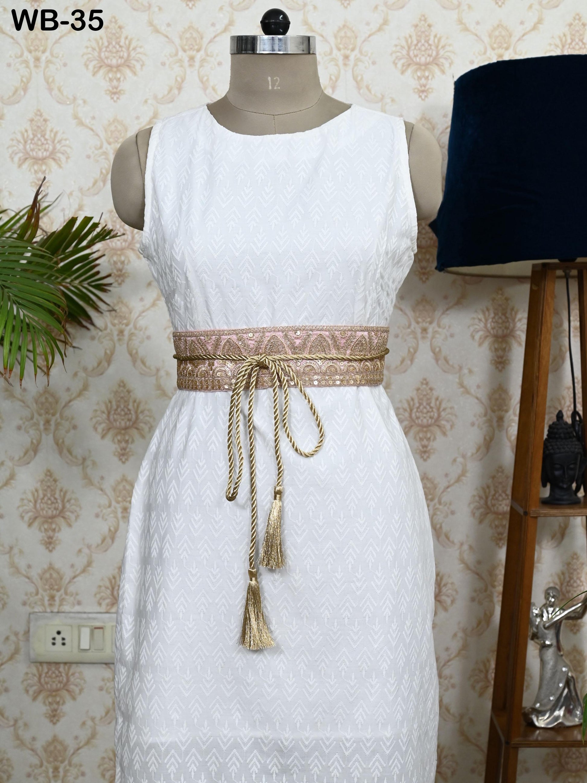 Reversible Embroidery Fabric Belt Gold Obi Wrap Women Sash Belt Adjustable Bohemian Ethnic Customized Summer Wedding Dress Gift Friend Pink