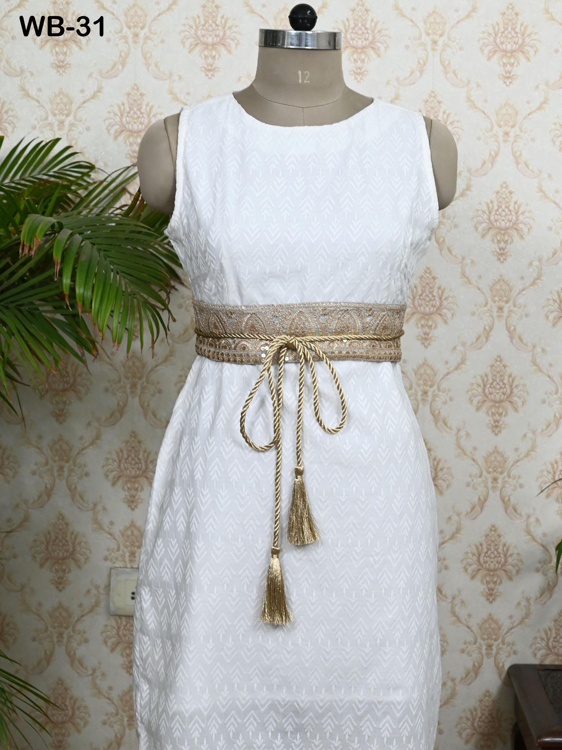 Reversible Embroidery Fabric Belt Gold Obi Wrap Women Sash Belt Adjustable Bohemian Ethnic Customized Summer Wedding Dress Gift Friend Grey