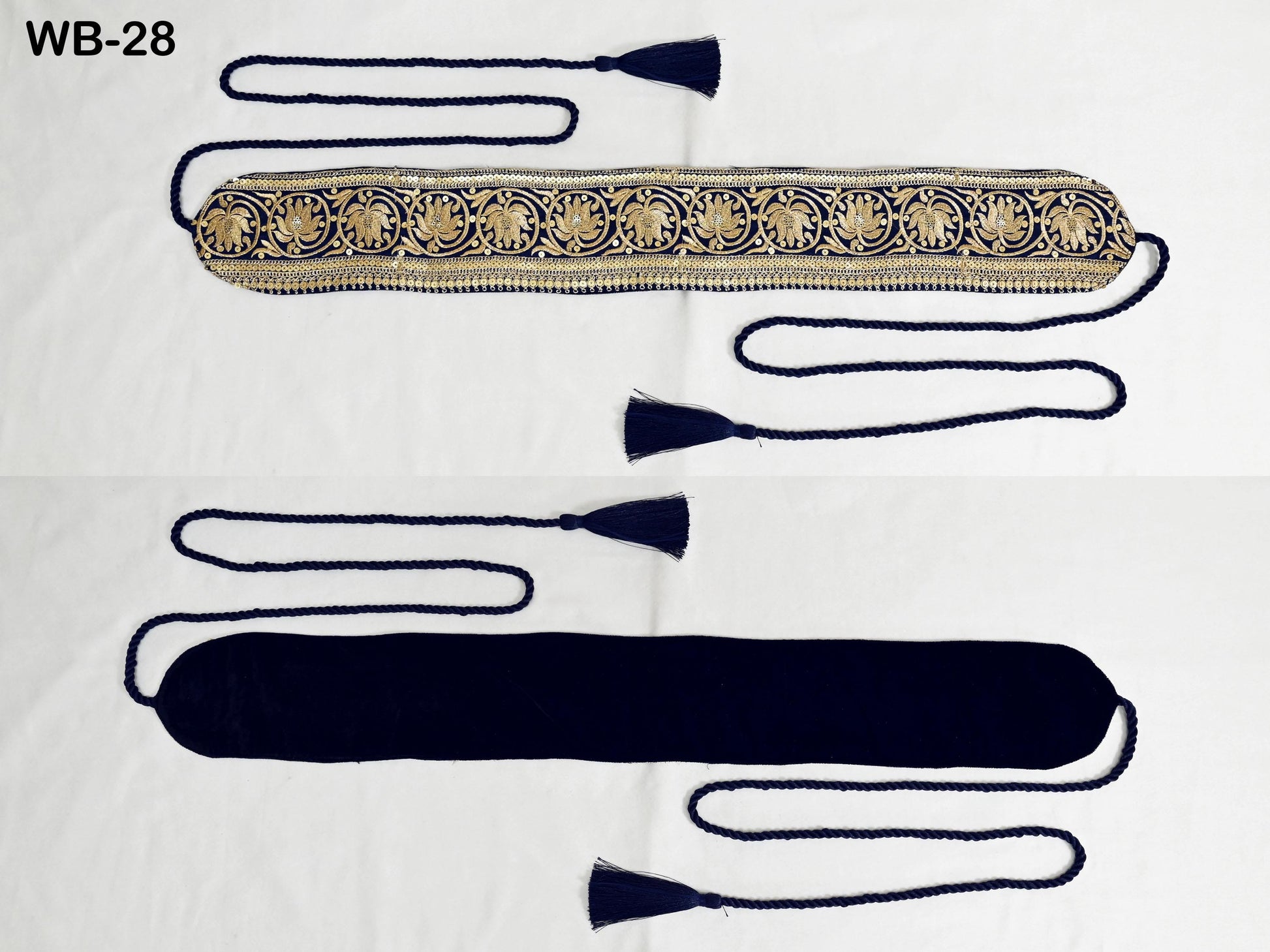 Reversible Embroidery Fabric Belt Gold Obi Wrap Women Sash Belt Adjustable Bohemian Ethnic Customize Summer Wedding Dress Gift for Friend