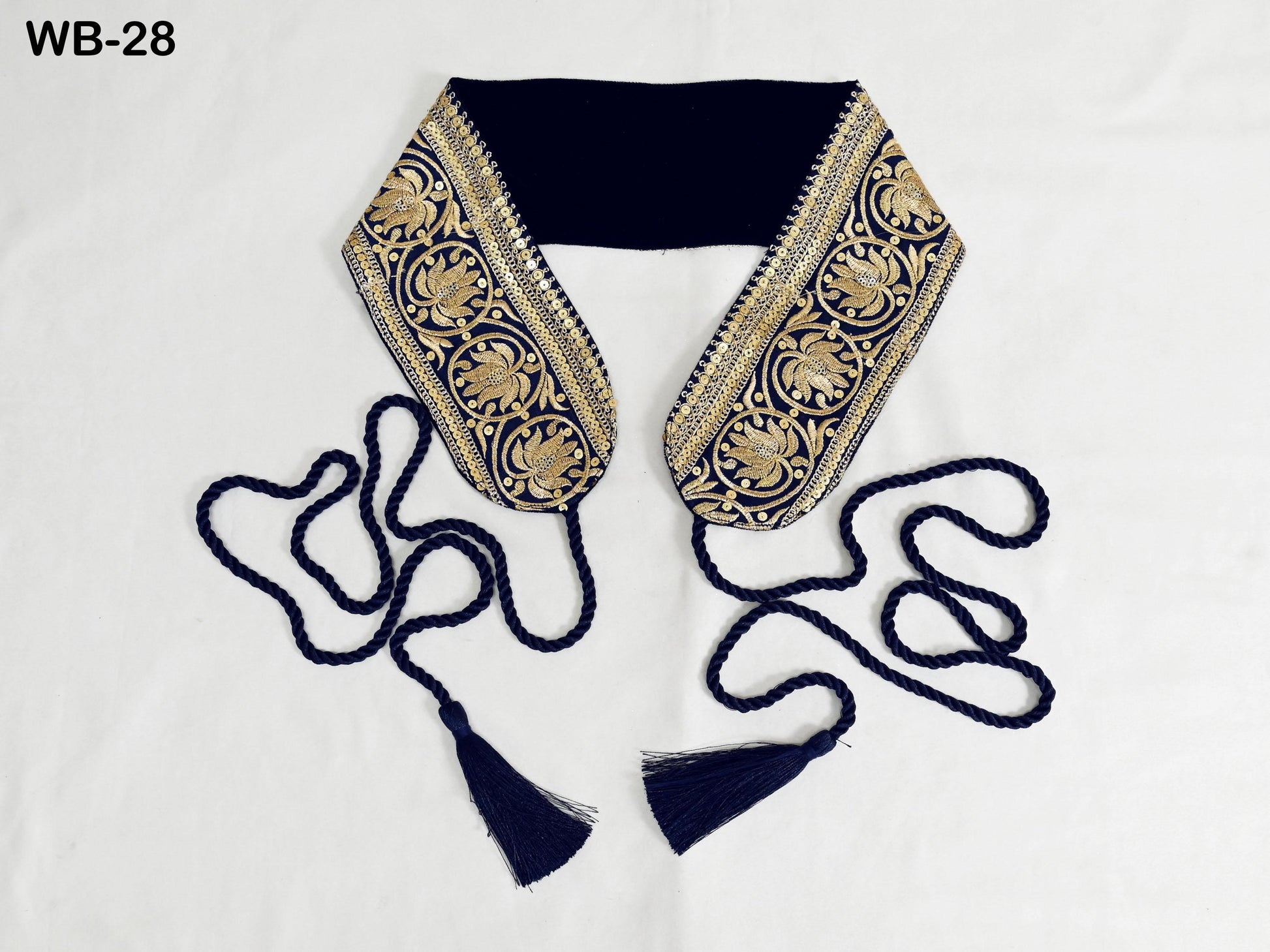 Reversible Embroidery Fabric Belt Gold Obi Wrap Women Sash Belt Adjustable Bohemian Ethnic Customize Summer Wedding Dress Gift for Friend