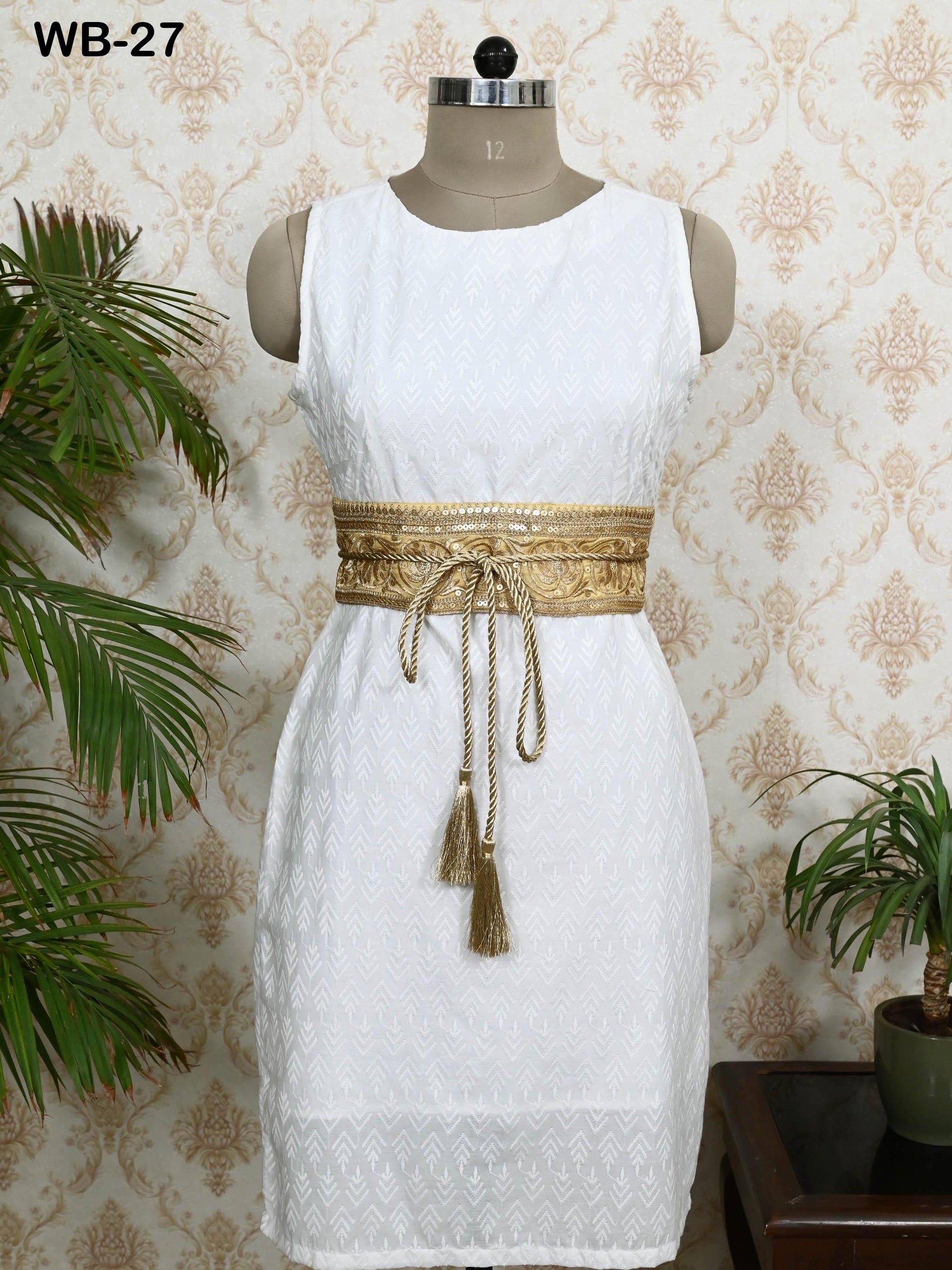Reversible Embroidery Fabric Belt Gold Obi Wrap Women Sash Belt Adjustable Bohemian Ethnic Customized Summer Wedding Dress Gift Friend Gold