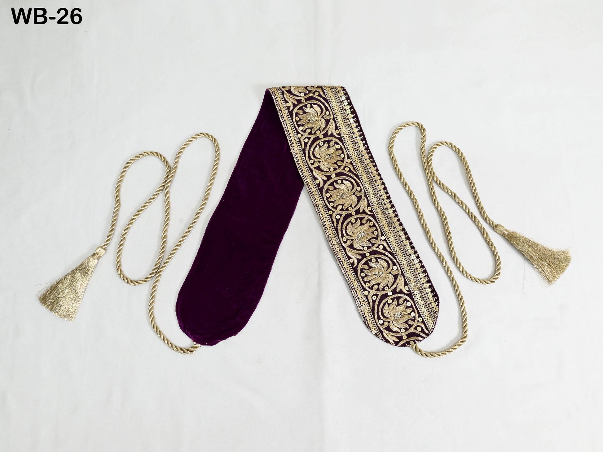 Reversible Embroidery Fabric Belt Gold Obi Wrap Women Sash Belt Adjustable Bohemian Ethnic Customize Summer Wedding Dress Gift for Friend