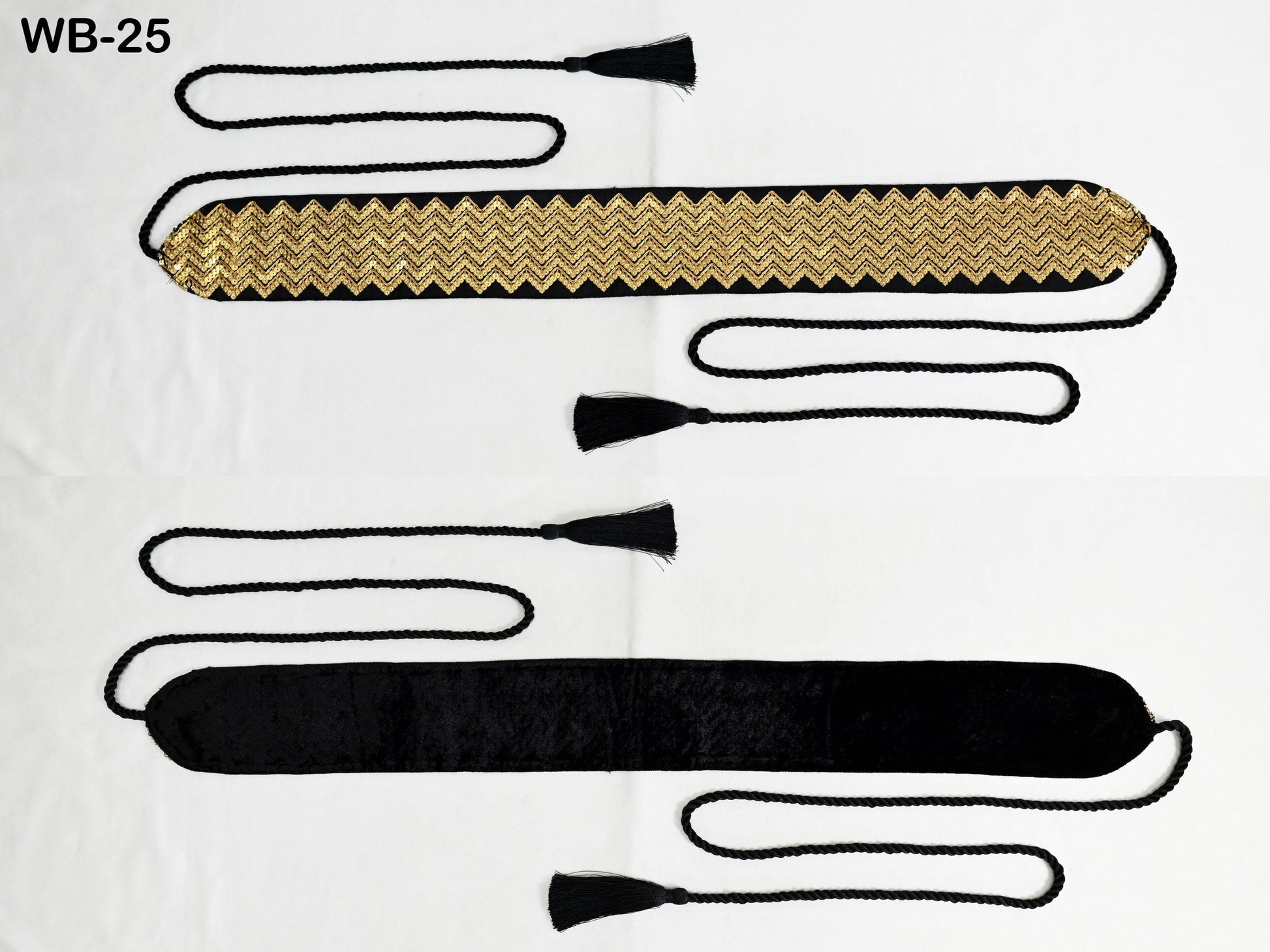 Reversible Embroidery Fabric Belt Gold Obi Wrap Women Sash Belt Adjustable Bohemian Ethnic Customized Summer Wedding Dress Gift Friend Black