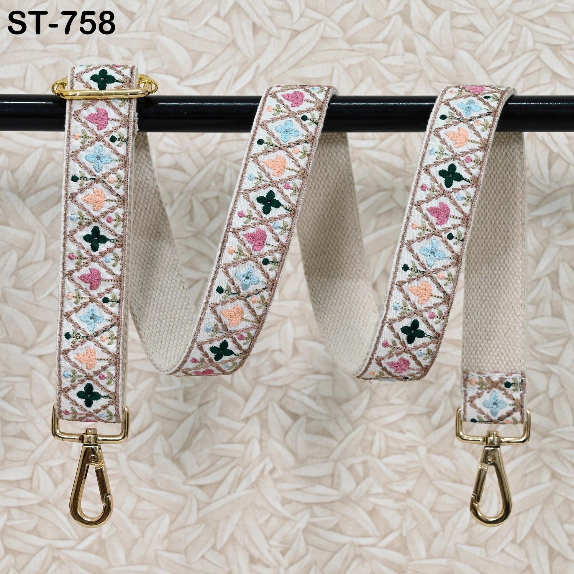 Gift for Wife Embroidered Messenger Bags Strap Crossbody Strap for Purses Boho Embroidery Replacement Strap Boho Guitar Strap Handbag Strap