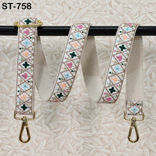 Gift for Wife Embroidered Messenger Bags Strap Crossbody Strap for Purses Boho Embroidery Replacement Strap Boho Guitar Strap Handbag Strap