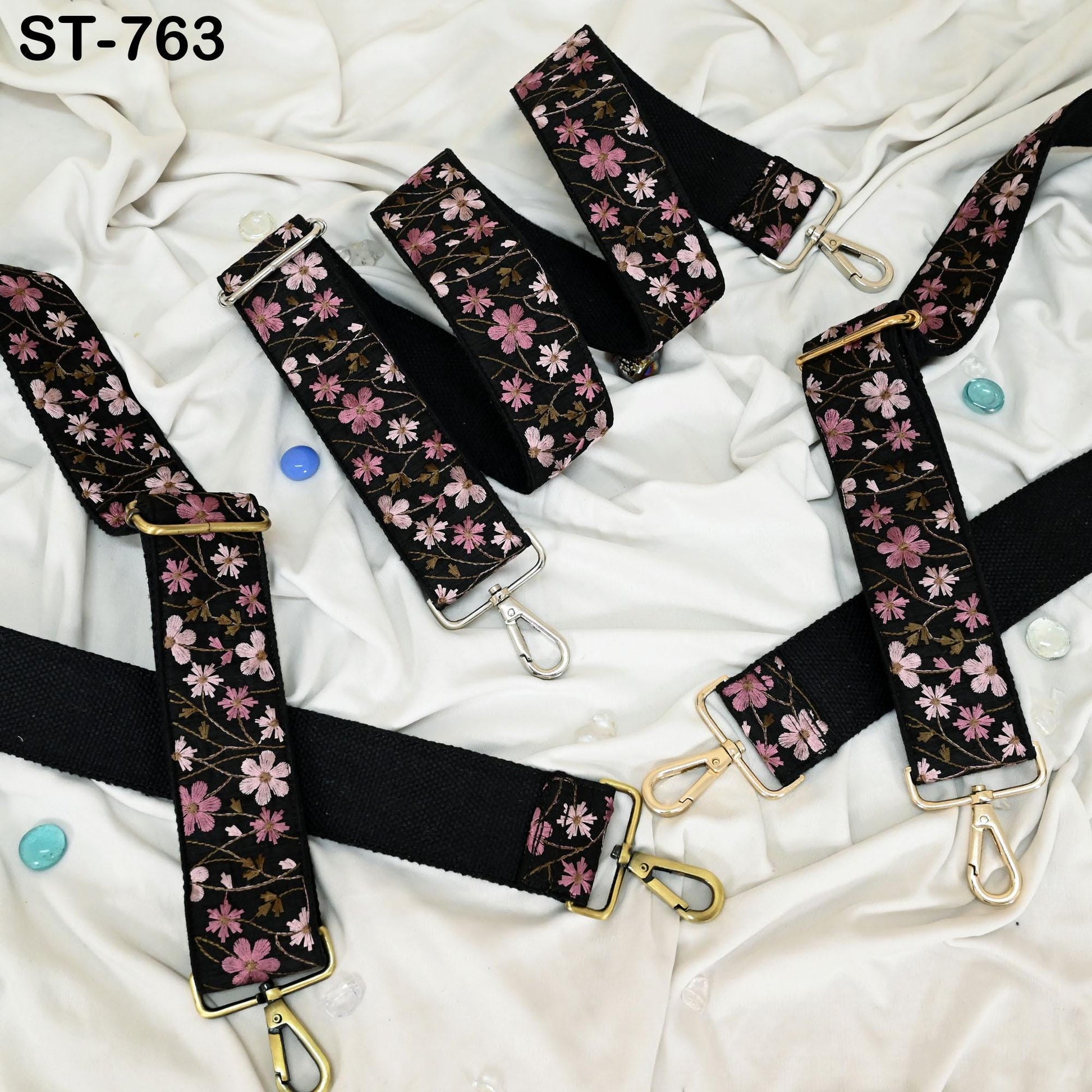 Embroidery Adjustable Camera Strap Crossbody Strap for Purses Embroidered Handbag Boho Bag Strap Replacement Strap Guitar Strap Gift for Mom