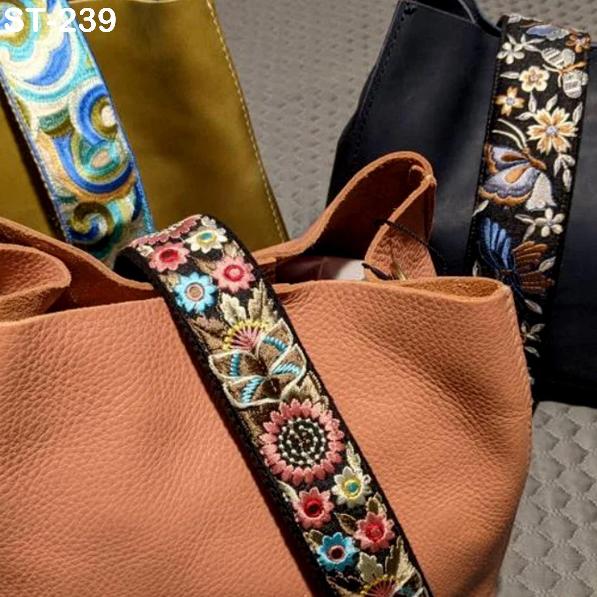 Embroidered Purse Strap Crossbody Strap for Purses Boho Bags Strap Embroidery Replacement Strap Boho Guitar Strap Handbag Strap gift for her