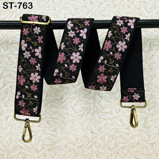 Embroidery Adjustable Camera Strap Crossbody Strap for Purses Embroidered Handbag Boho Bag Strap Replacement Strap Guitar Strap Gift for Mom