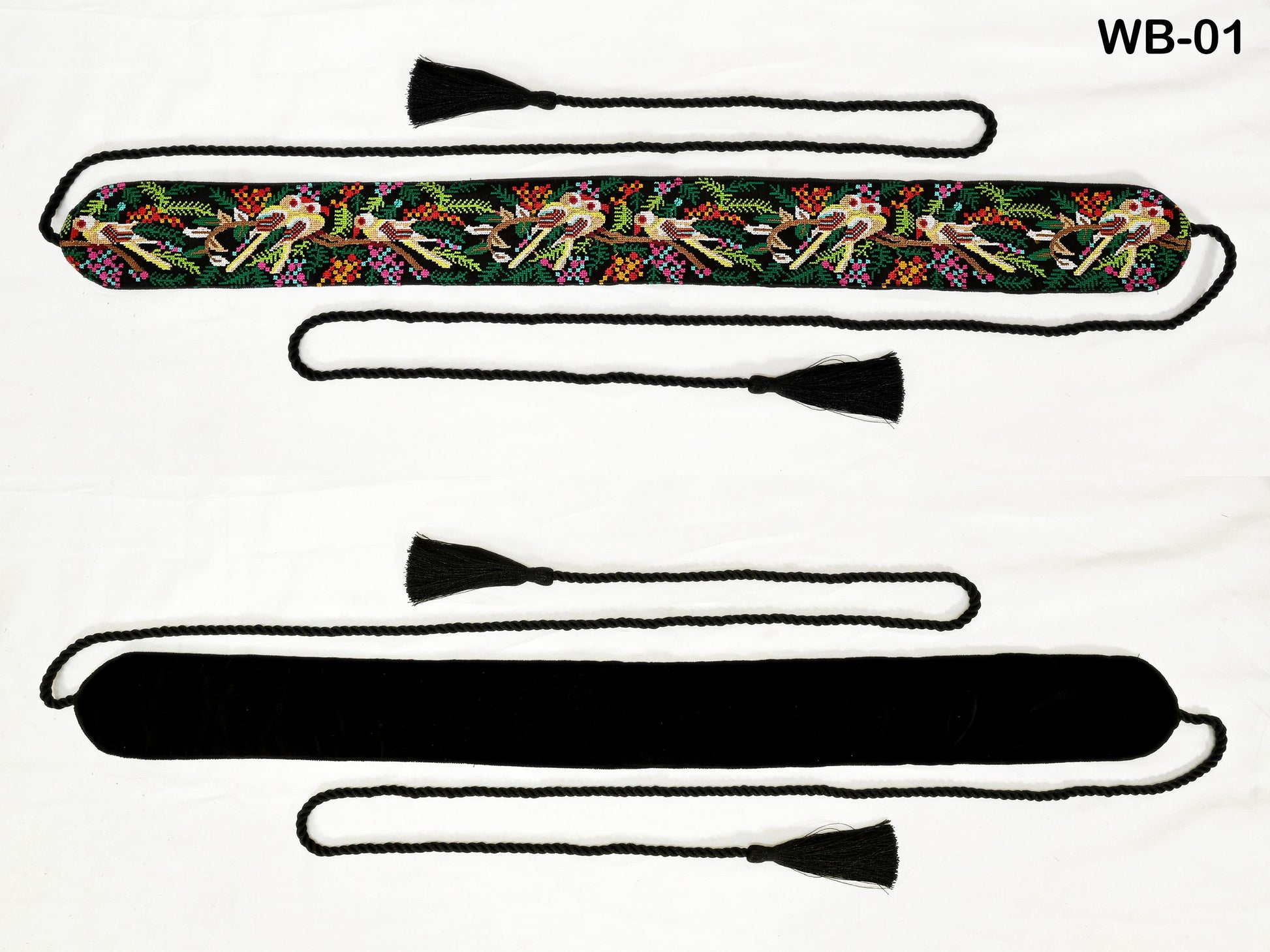 Reversible Embroidery Fabric Belt Black Obi Wrap Women Sash Belt Adjustable Bohemian Ethnic Customize Summer Wedding Dress Gift for Friend