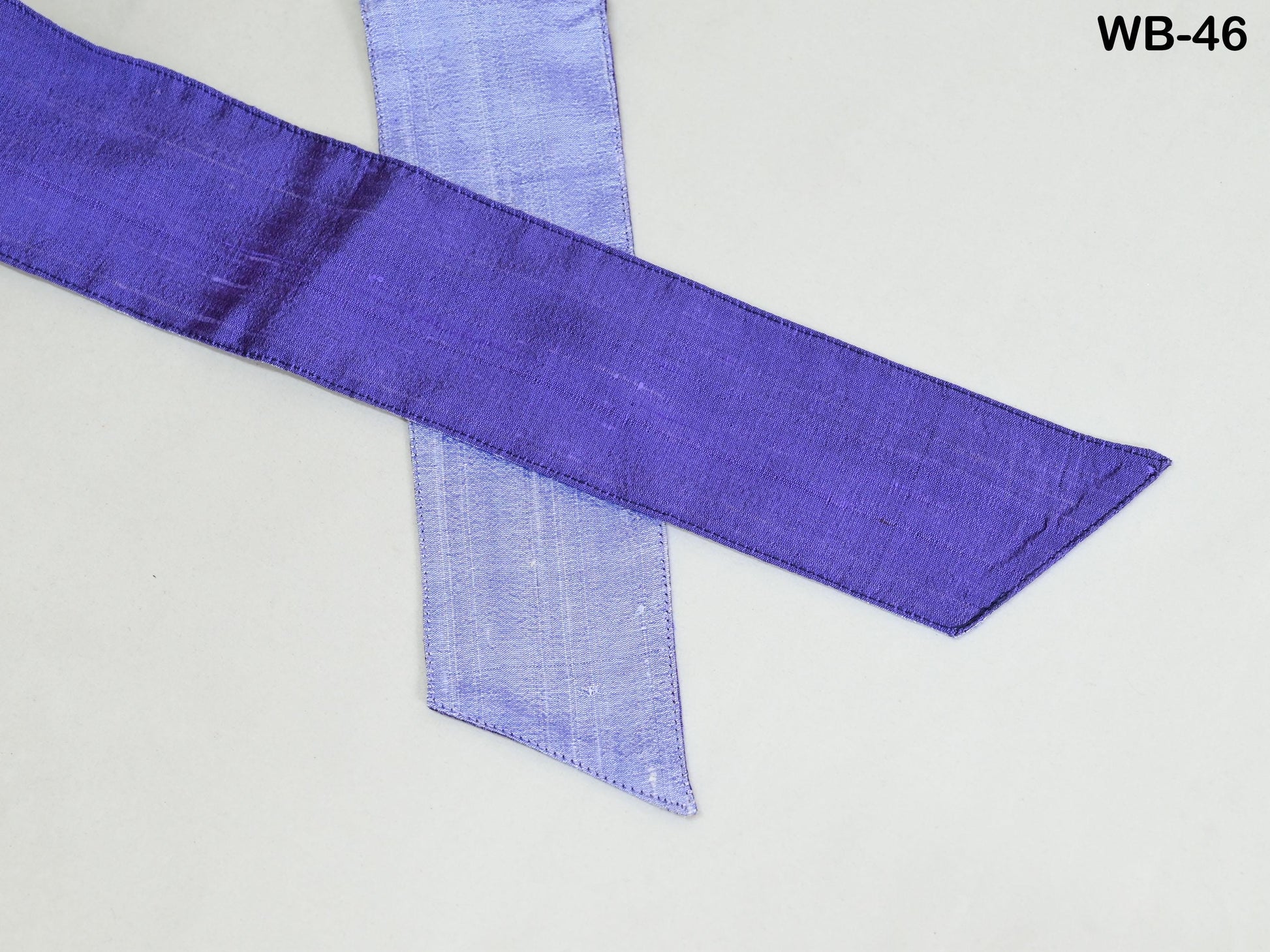 Silk Shantung Reversible Fabric Belt Purple Obi Wrap Women Sash Belt Adjustable Customized Wedding Dress Gift Mom Daughter Wrap & Tie
