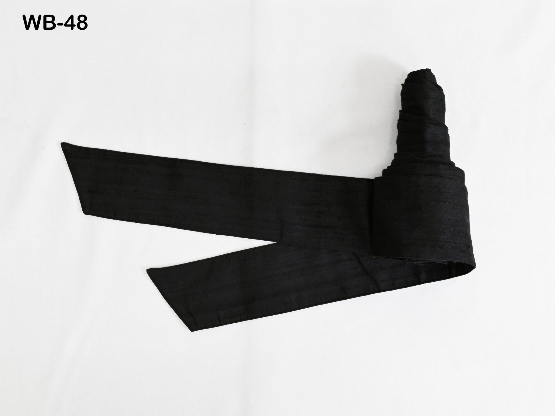 Black Silk Shantung Fabric Belt Obi Wrap Women Sash Belt Adjustable Customized Wedding Dress Gift Sister Wrap & Tie Dupioni Silk