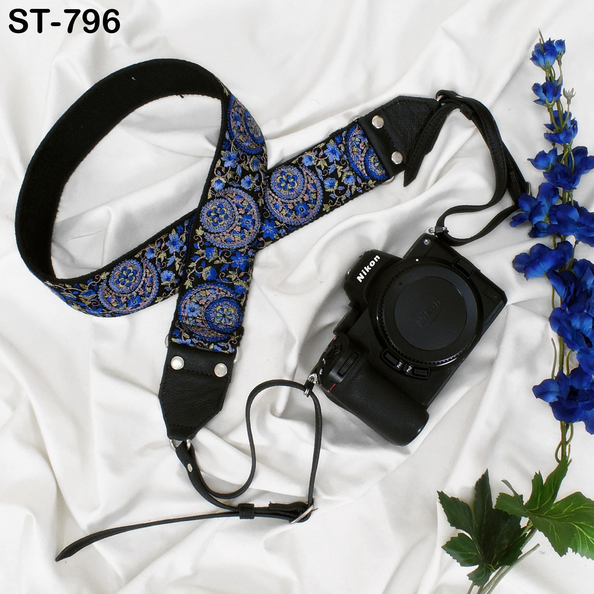 Camera Strap Photographer Sling Leather Strap Embroidery DSLR Camera Accessories Camera Holder Neck Shoulder Strap Christmas Gifts Boyfriend