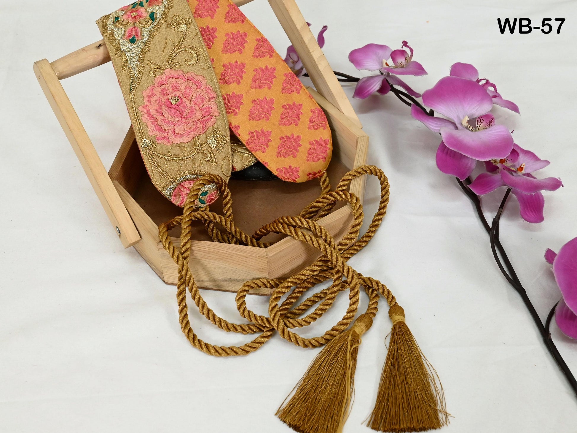 Tan Brown Wedding Dress Sash Belt Bridal Reversible Embroidery Belt Summer Obi Wrap Women Adjustable Bohemian Ethnic Customized Gift Mother