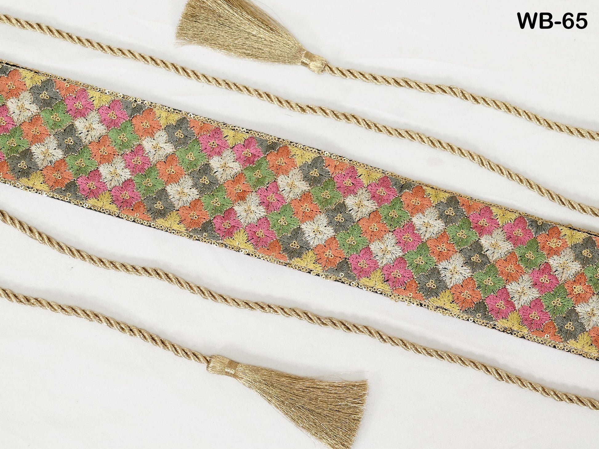 Reversible Embroidered Belt Obi Wrap Women Wedding Sash Belt Adjustable Bohemian Ethnic Customized Summer Dresses Christmas Gift Multicolor