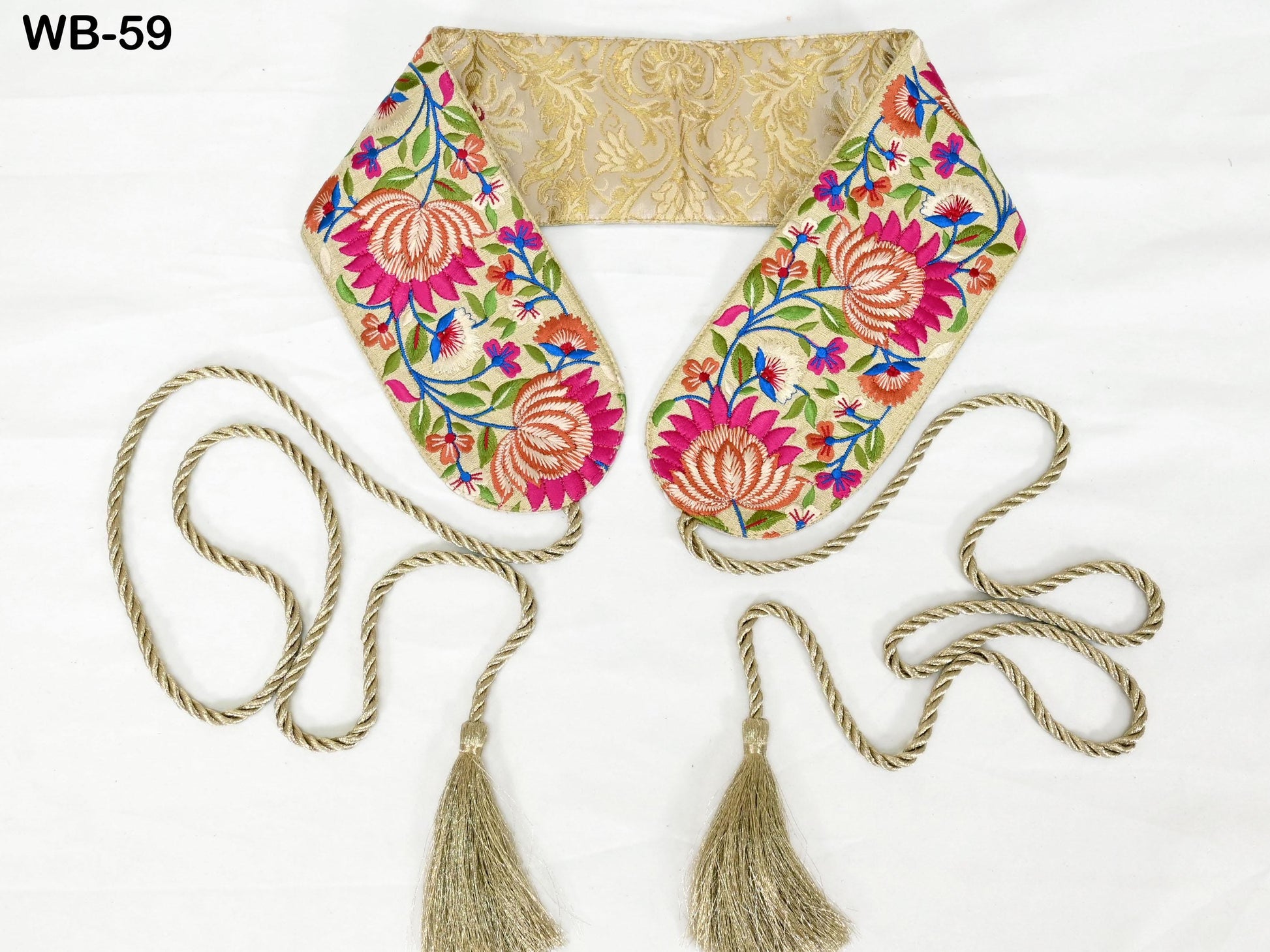 Reversible Embroidered Belt Obi Wrap Sash Belt Women Adjustable Bohemian Ethnic Customized Summer Wedding Dress Christmas Gift Friend