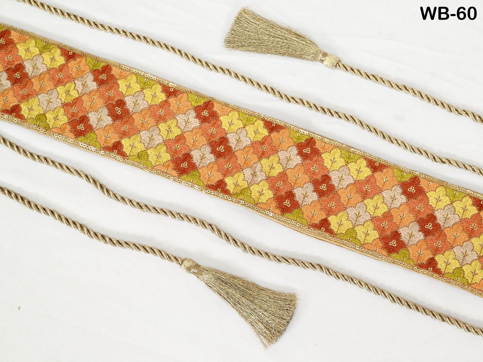 Reversible Embroidered Belt Obi Wrap Women Wedding Sash Belt Adjustable Bohemian Ethnic Customized Summer Dresses Christmas Gift Multicolor