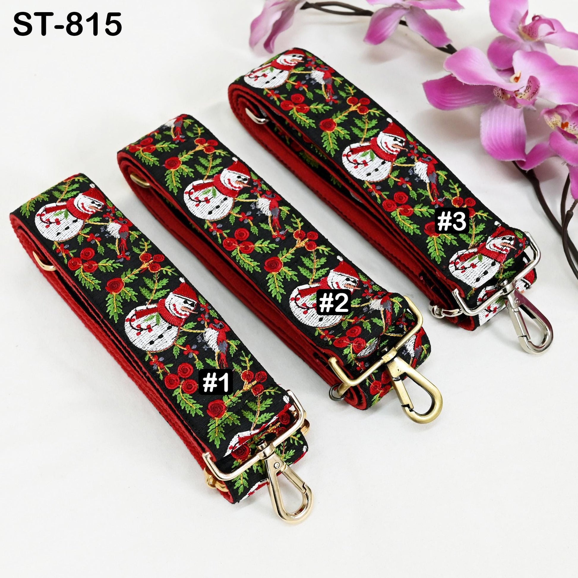 Embroidered Crossbody Strap for Purses Handbag Messanger Bag Strap Embroidery Replacement Guitar Strap Christmas Holiday Gift Sister Friend