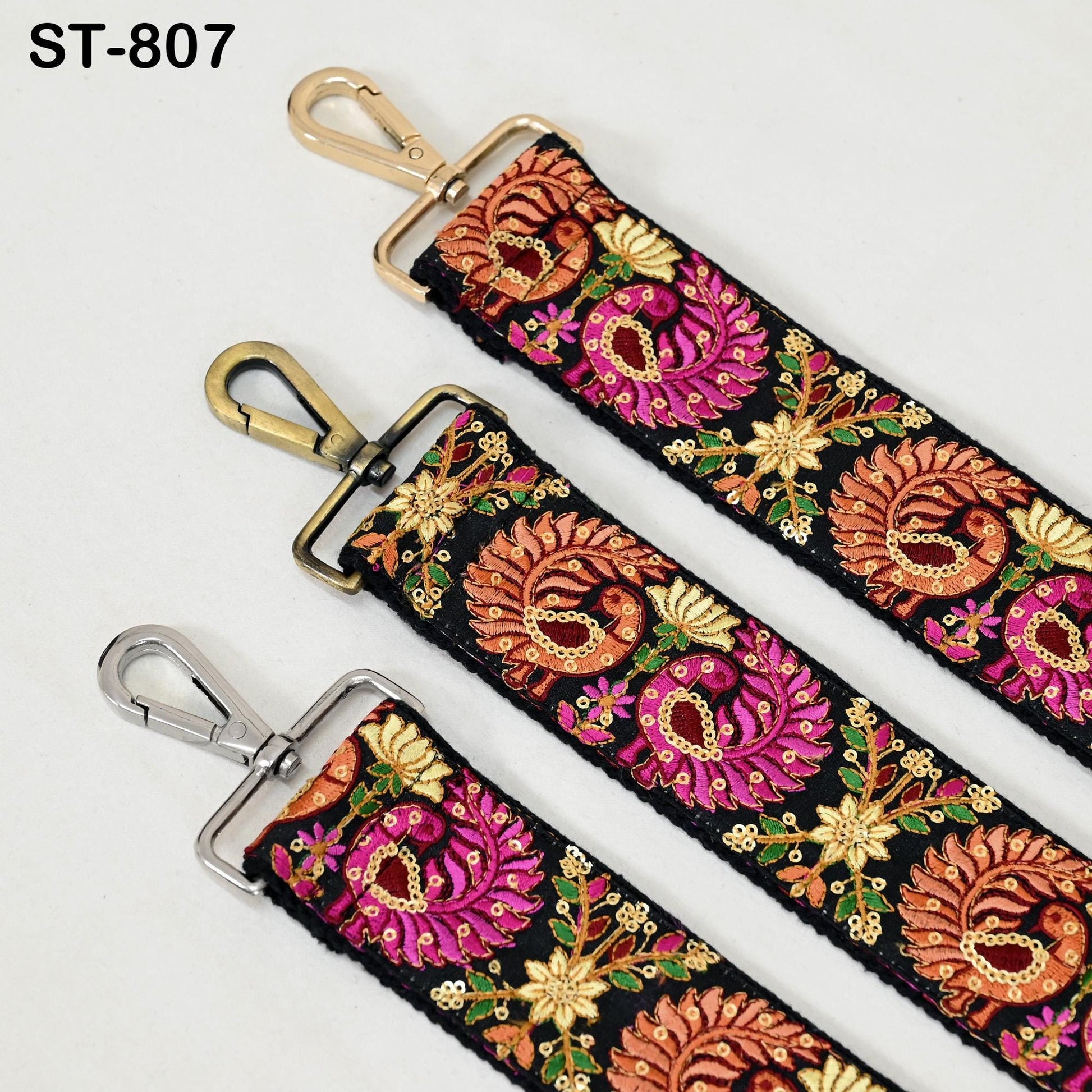 Embroidered Purse Strap Crossbody Strap for Purses Handbag Boho Bag Strap Embroidery Replacement Strap Boho Guitar Strap Gift for Friend