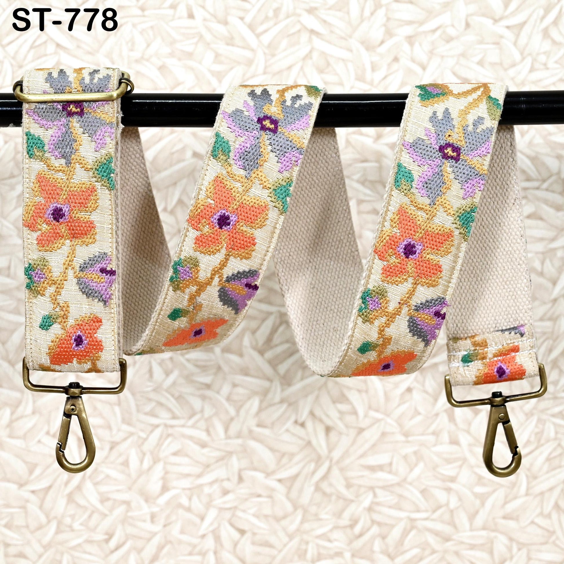 Replacement Handbag Boho Bag Strap Embroidered Camera Strap Crossbody Strap for Purses Embroidery Adjustable Guitar Strap Gift for Mother