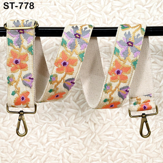 Replacement Handbag Boho Bag Strap Embroidered Camera Strap Crossbody Strap for Purses Embroidery Adjustable Guitar Strap Gift for Mother