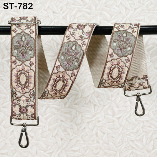 Embroidered Purse Strap Crossbody Strap for Purses Handbag Boho Bag Strap Floral Embroidery Replacement Strap Boho Guitar Strap Gift for Mom