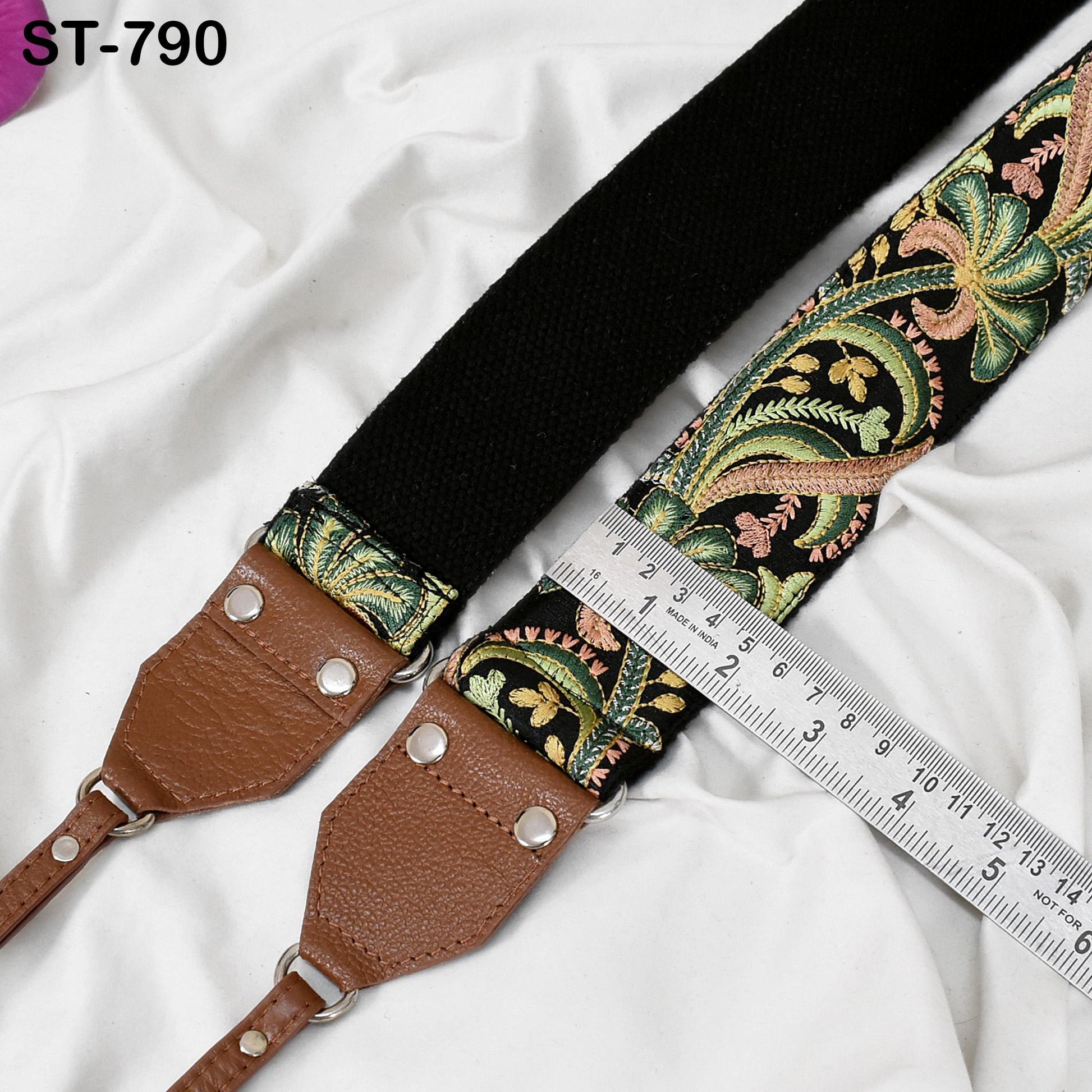 Brown Leather Camera Strap Replacement Adjustable Embroidery Shoulder or Neck strap DSLR Camera Accessories Gift for Daughter Photographers