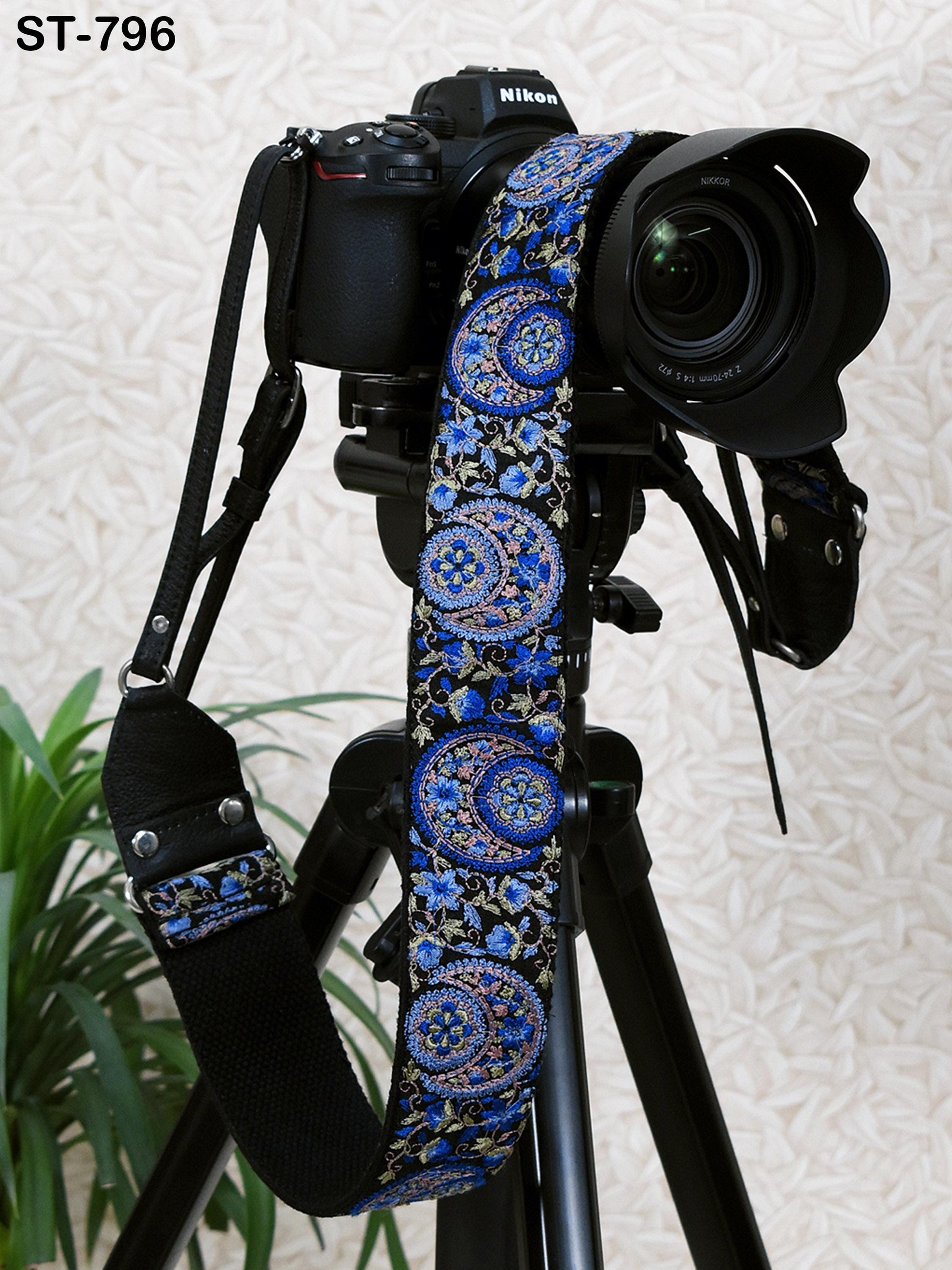 Camera Strap Photographer Sling Leather Strap Embroidery DSLR Camera Accessories Camera Holder Neck Shoulder Strap Christmas Gifts Boyfriend