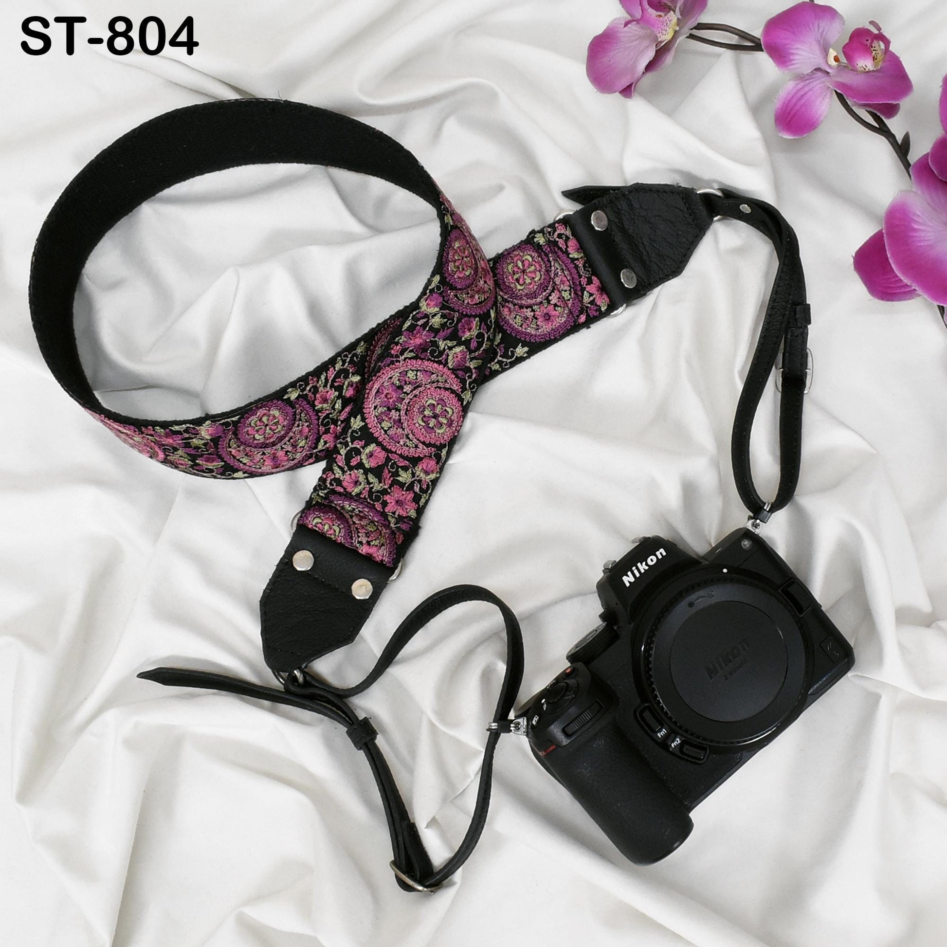 Camera Strap Photographer Sling Leather Strap Embroidery DSLR Camera Accessories Camera Holder Neck Shoulder Strap Christmas Gifts Boyfriend