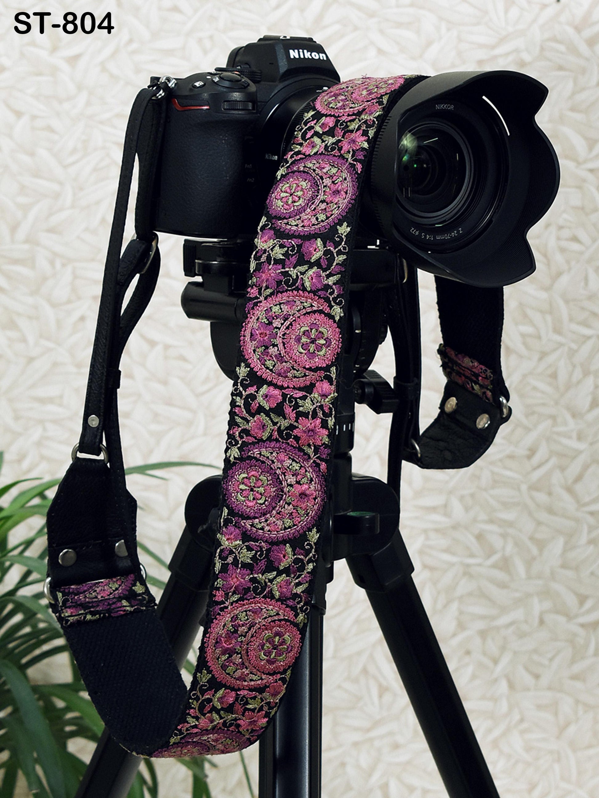 Camera Strap Photographer Sling Leather Strap Embroidery DSLR Camera Accessories Camera Holder Neck Shoulder Strap Christmas Gifts Boyfriend
