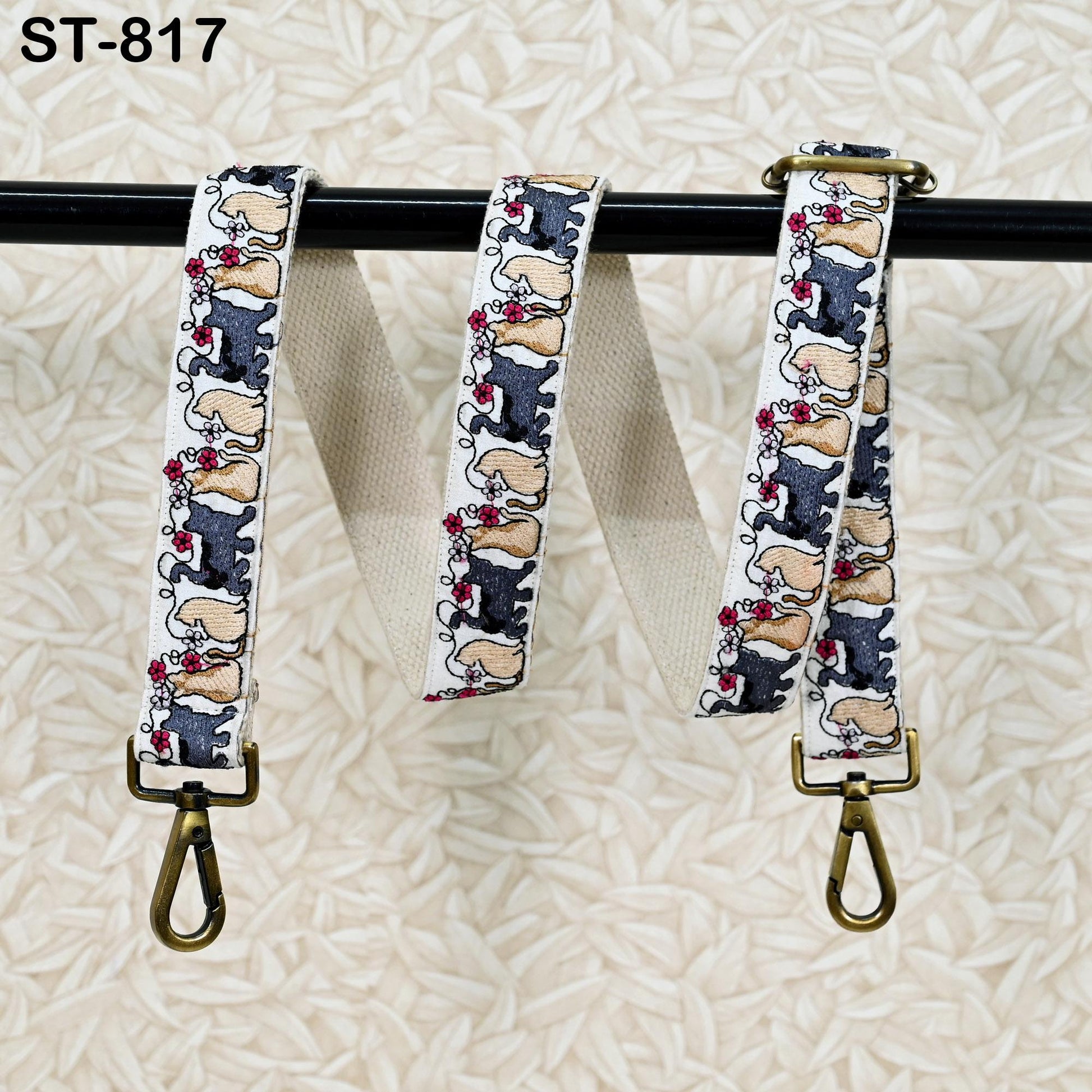 Embroidered Purse Strap Crossbody Strap for Purses Gift for Mom Boho Bags Strap Embroidery Replacement Strap Guitar Strap Handbag Strap