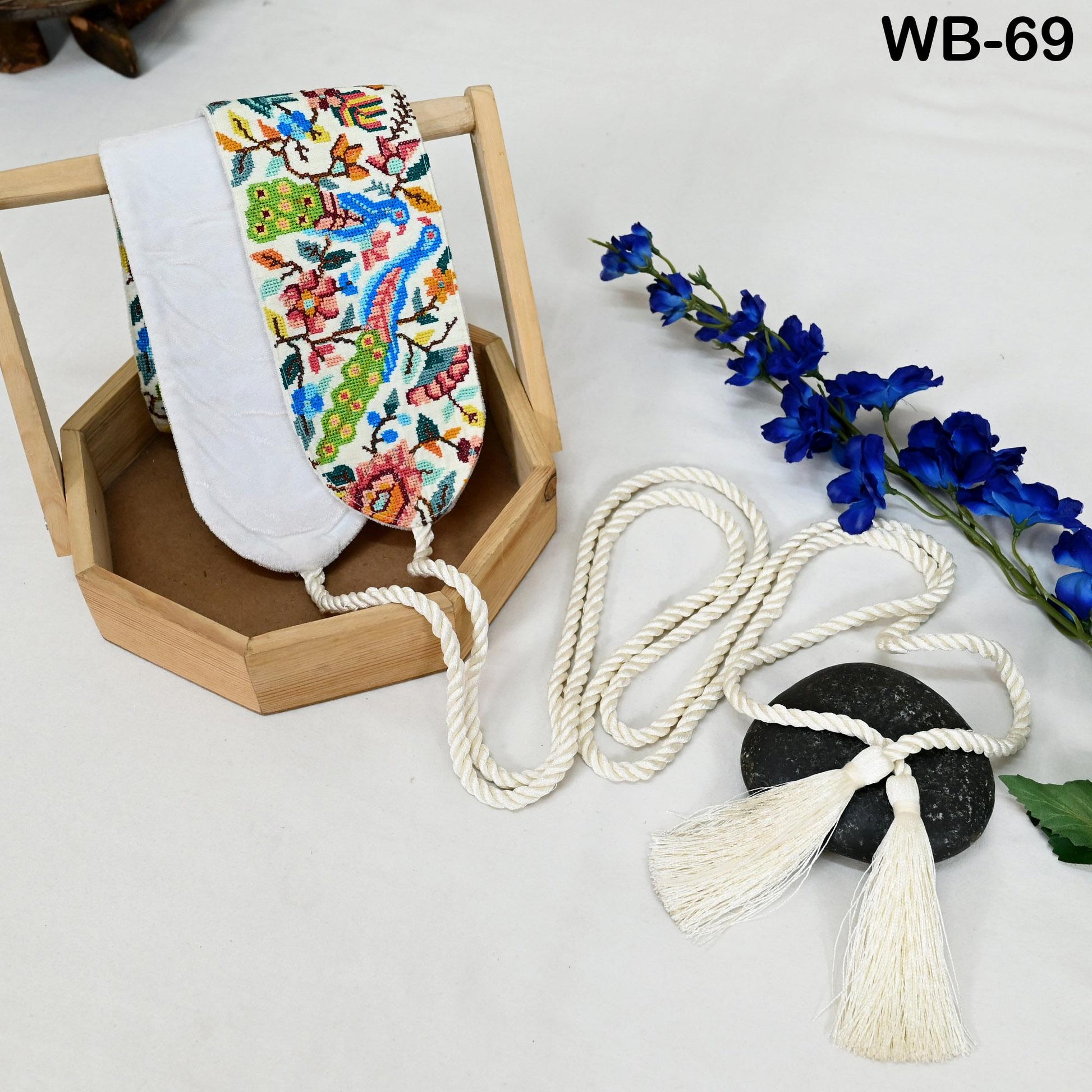 Reversible Embroidery Fabric Waist Belt Black Obi Wrap Women Sash Belt Adjustable Bohemian Ethnic Customize Summer Wedding Dress Gift Friend