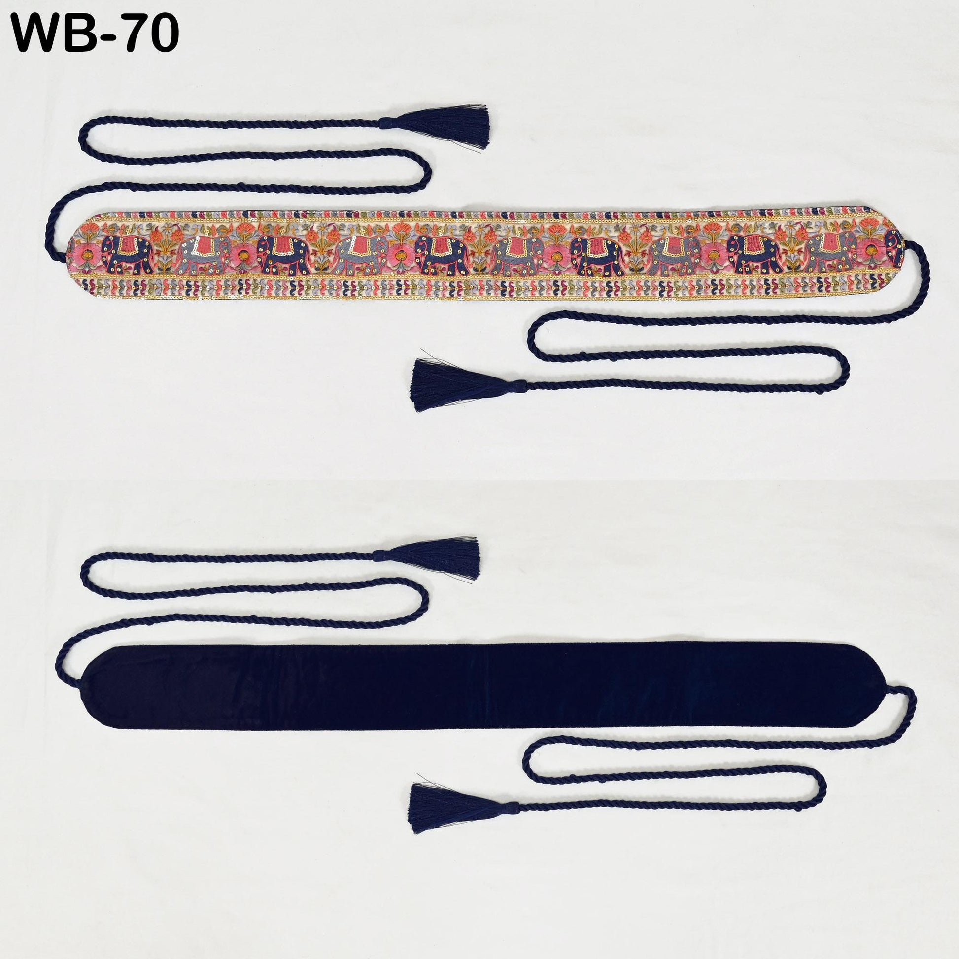 Embroidered Elephant Reversible Belt Obi Wrap Women Wedding Sash Belt Adjustable Bohemian Ethnic Customized Summer Dresses Christmas Gift