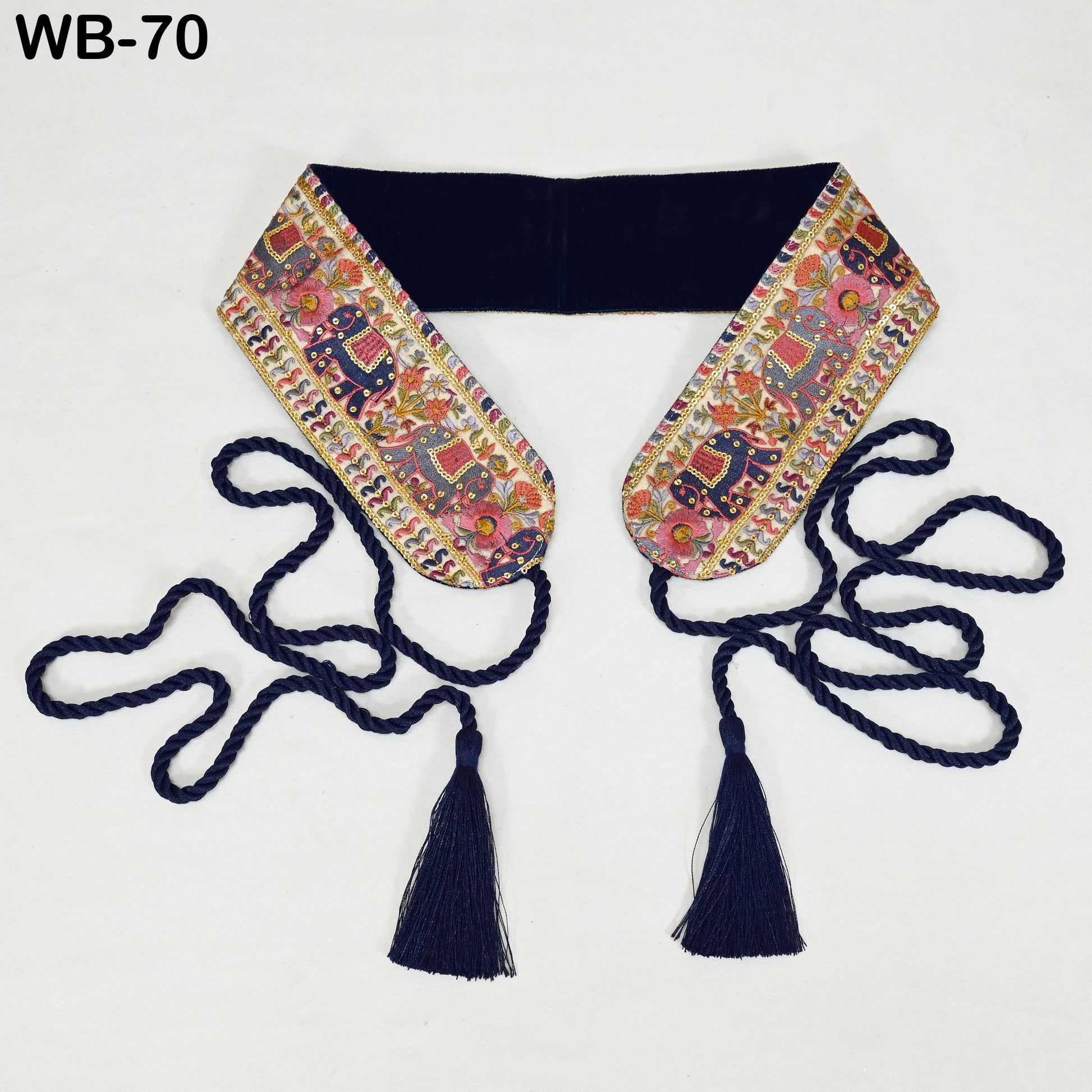 Embroidered Elephant Reversible Belt Obi Wrap Women Wedding Sash Belt Adjustable Bohemian Ethnic Customized Summer Dresses Christmas Gift