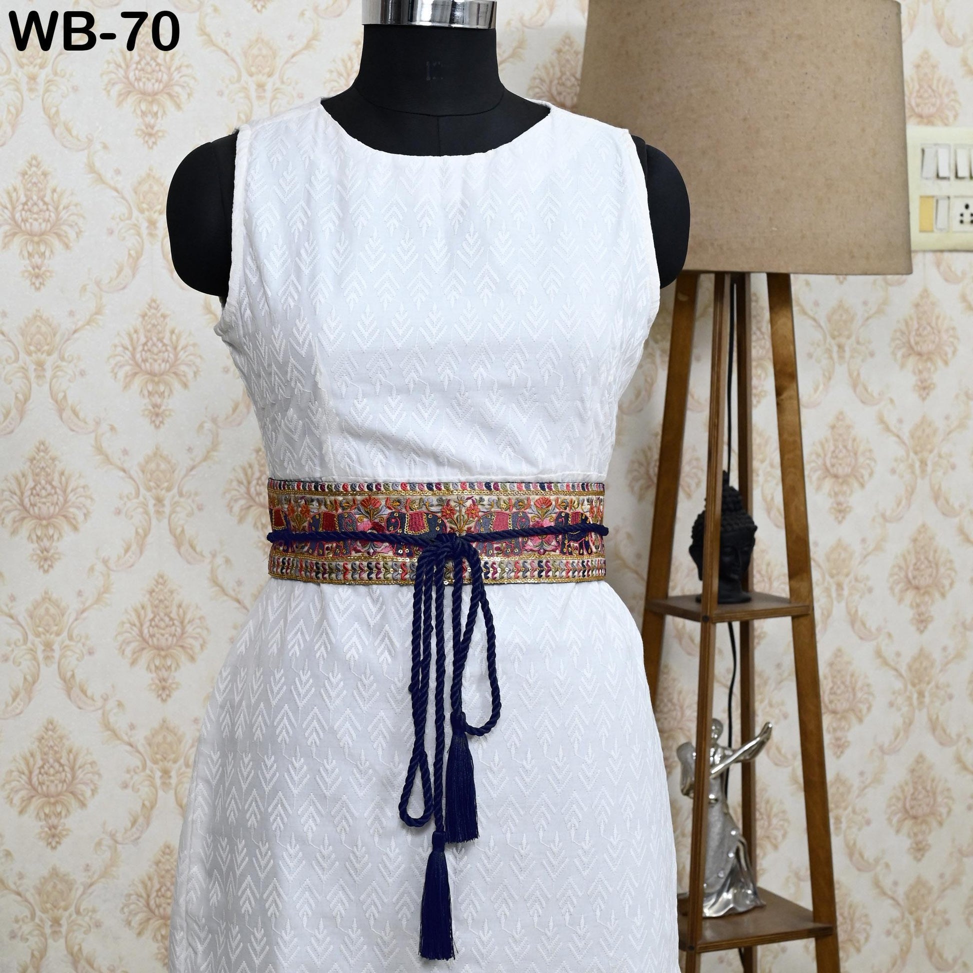 Embroidered Elephant Reversible Belt Obi Wrap Women Wedding Sash Belt Adjustable Bohemian Ethnic Customized Summer Dresses Christmas Gift