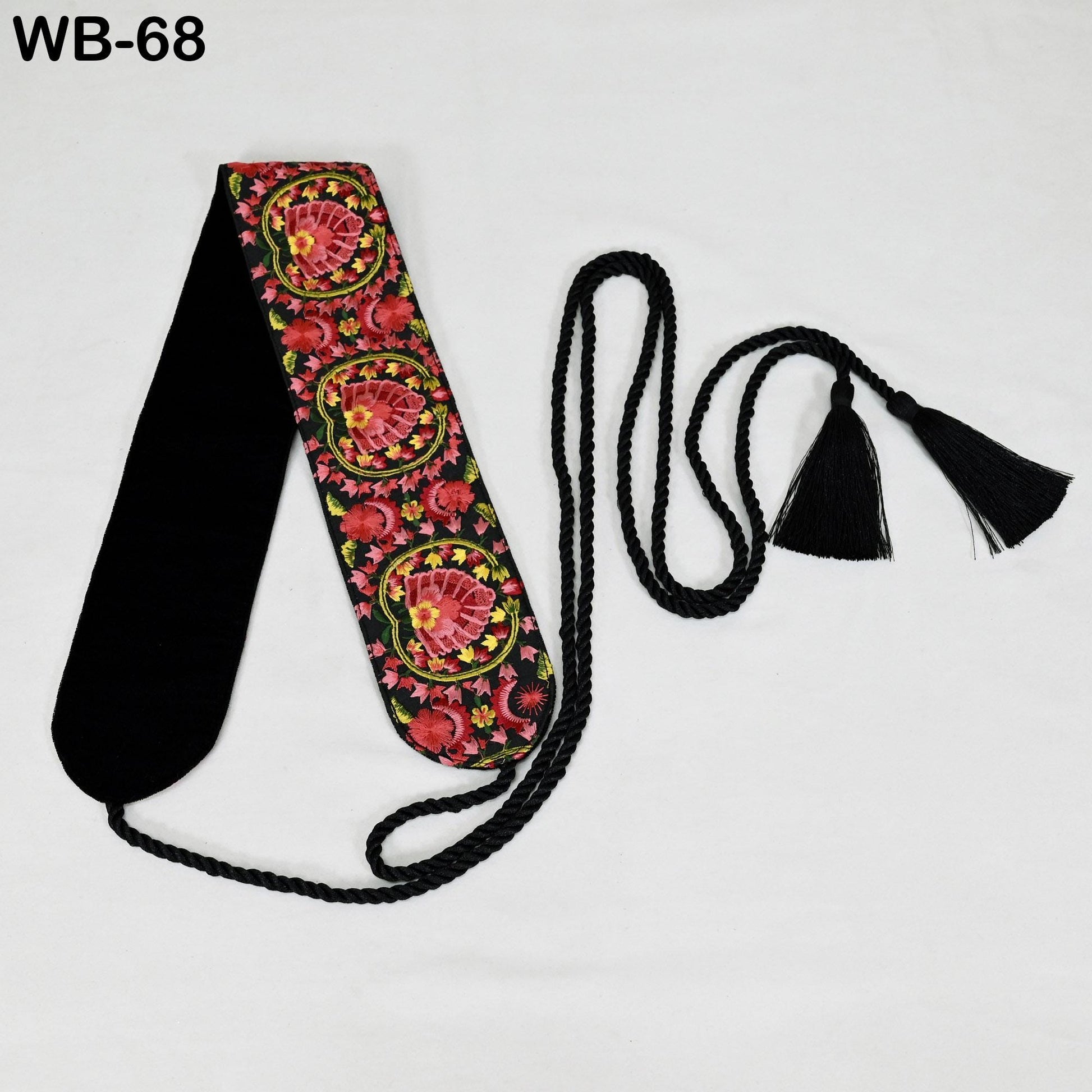 Red Reversible Embroidery Fabric Belt Gold Obi Wrap Women Sash Belt Adjustable Bohemian Ethnic Customized Summer Wedding Dress Gift Friend