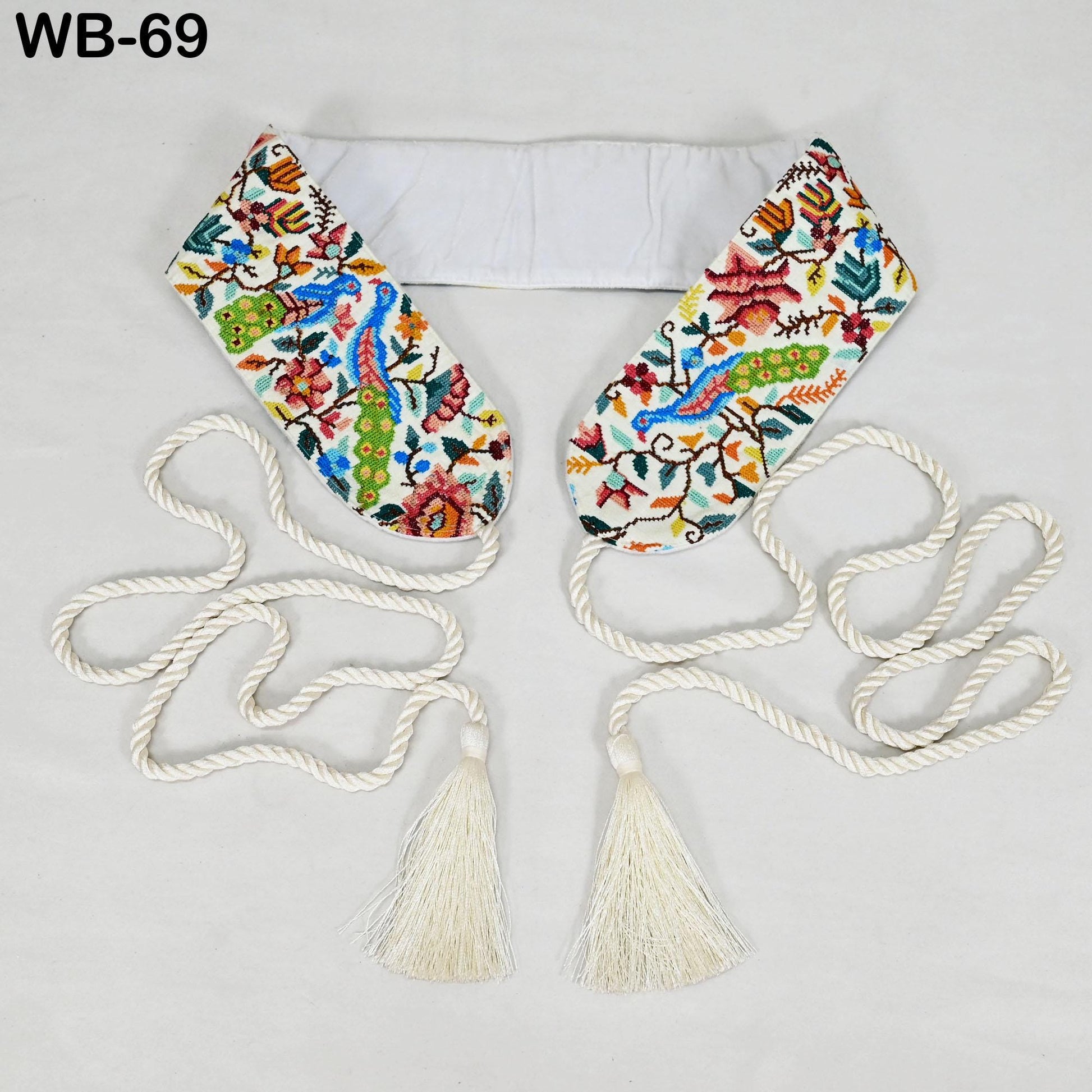 Reversible Embroidery Fabric Waist Belt Black Obi Wrap Women Sash Belt Adjustable Bohemian Ethnic Customize Summer Wedding Dress Gift Friend