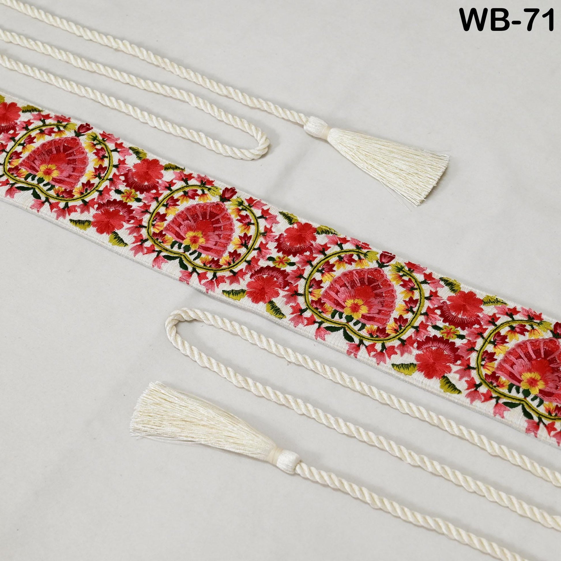 Red Reversible Embroidery Fabric Belt Gold Obi Wrap Women Sash Belt Adjustable Bohemian Ethnic Customized Summer Wedding Dress Gift Friend