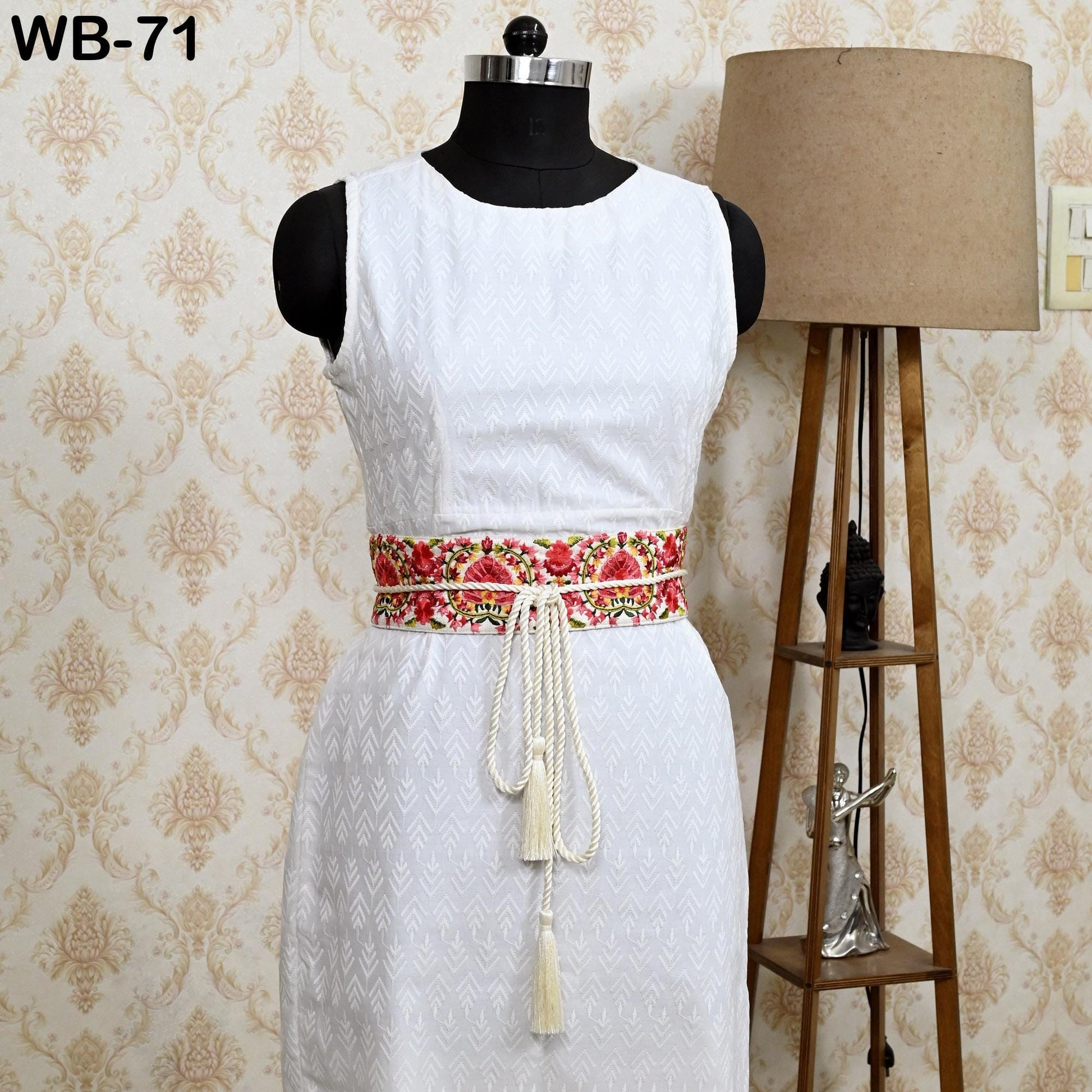 Red Reversible Embroidery Fabric Belt Gold Obi Wrap Women Sash Belt Adjustable Bohemian Ethnic Customized Summer Wedding Dress Gift Friend