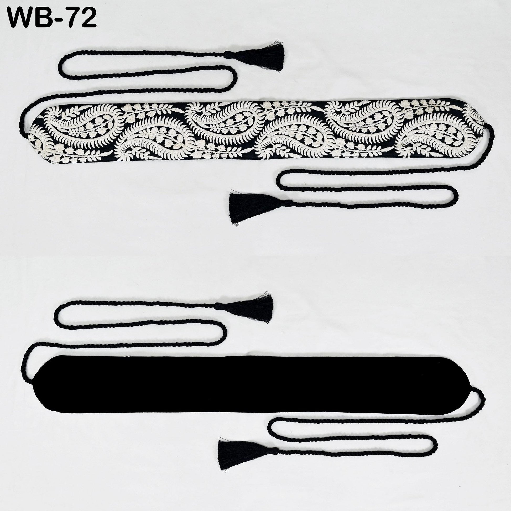 Reversible Embroidery Fabric Belt Black Obi Wrap Women Sash Belt Adjustable Bohemian Ethnic Customize Summer Wedding Dress Gift for Sister