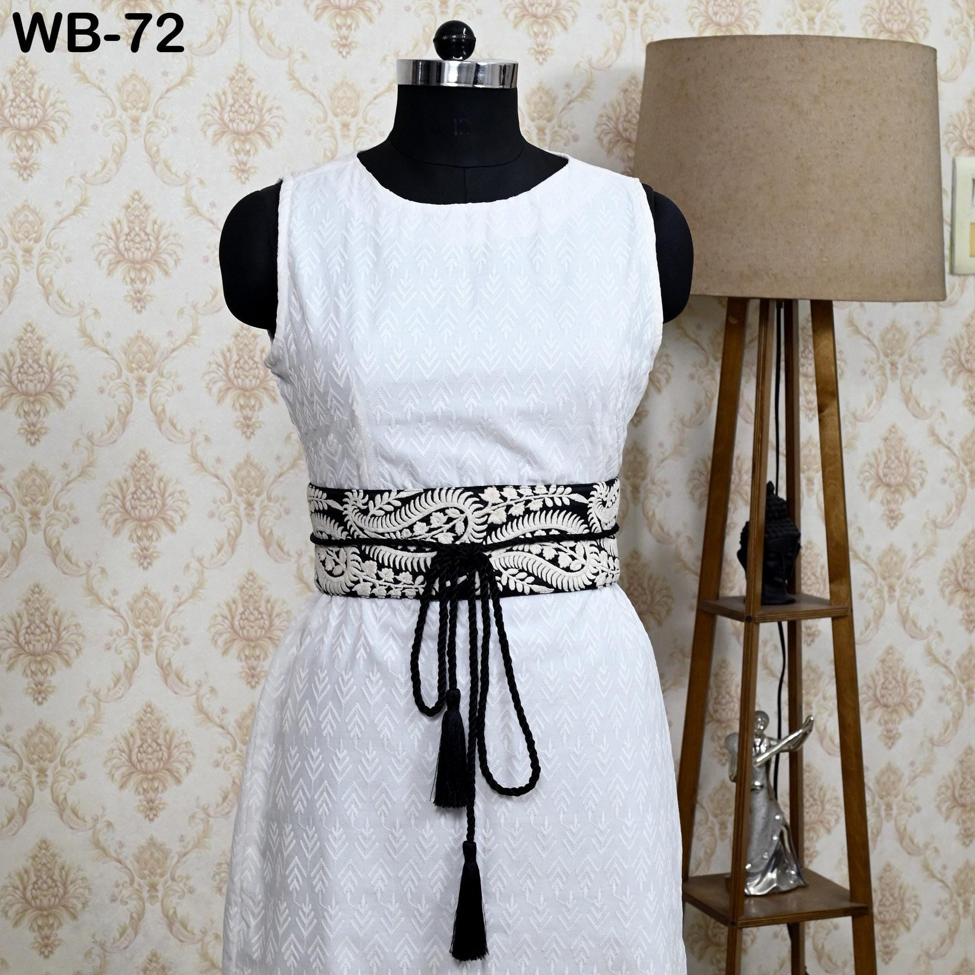 Reversible Embroidery Fabric Belt Black Obi Wrap Women Sash Belt Adjustable Bohemian Ethnic Customize Summer Wedding Dress Gift for Sister