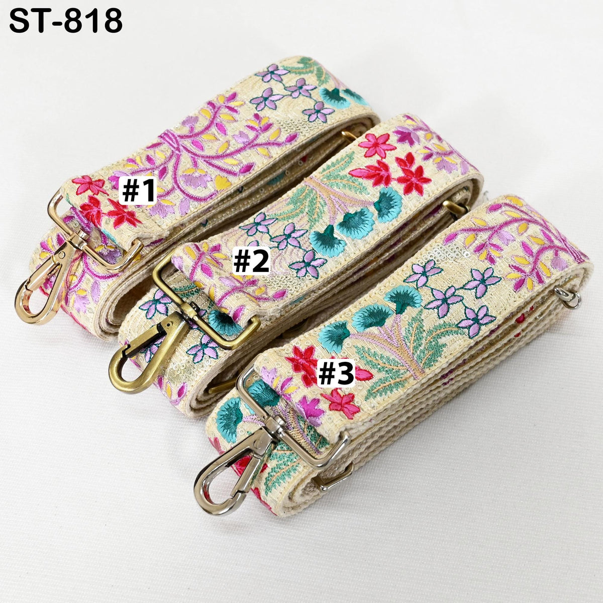 Embroidered Purse Strap Crossbody Strap for Purses Handbag Boho Bag Strap Floral Embroidery Replacement Strap Boho Guitar Strap Gift for her