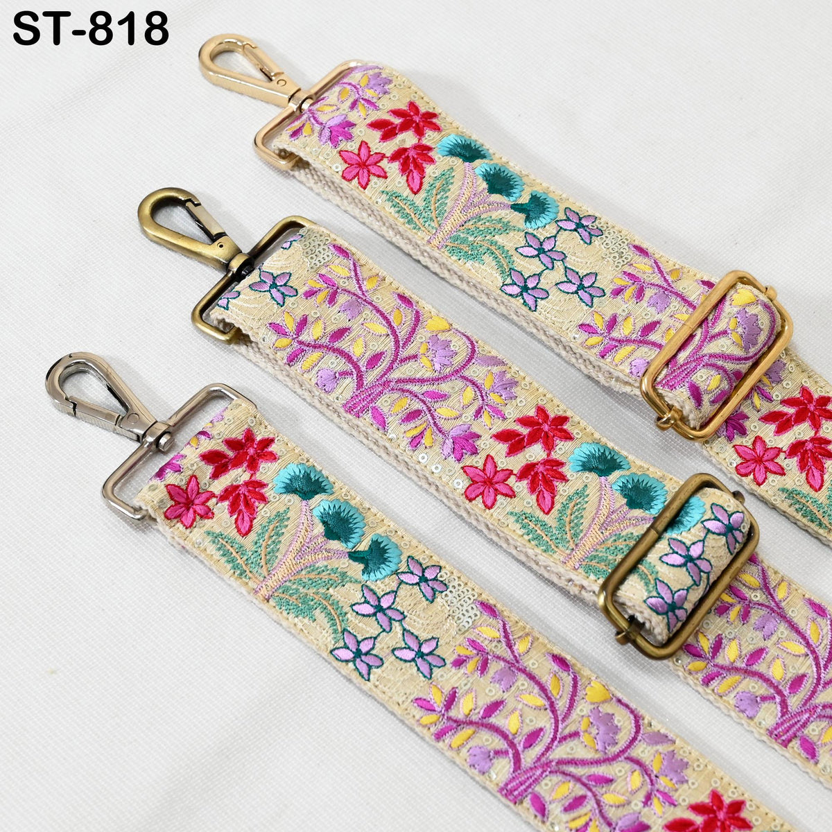 Embroidered Purse Strap Crossbody Strap for Purses Handbag Boho Bag Strap Floral Embroidery Replacement Strap Boho Guitar Strap Gift for her